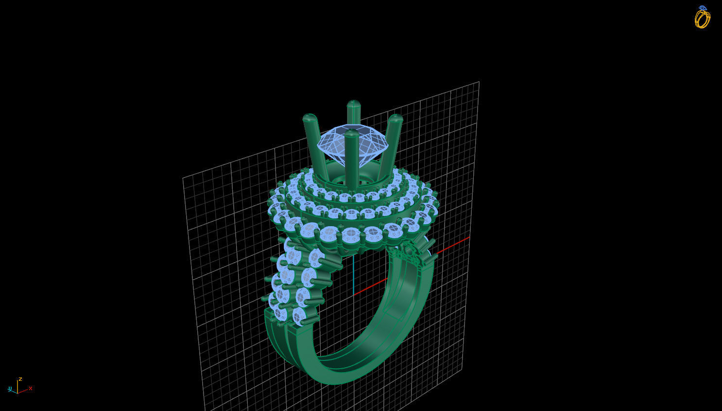 DIAMOND RING 3D print model_2