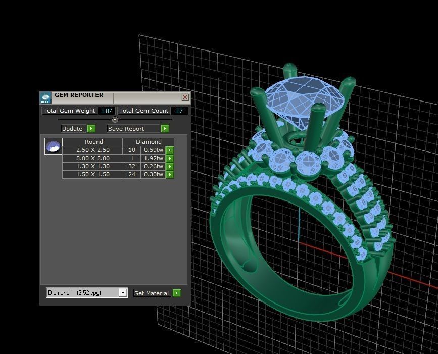DIAMOND RING 3D print model_4