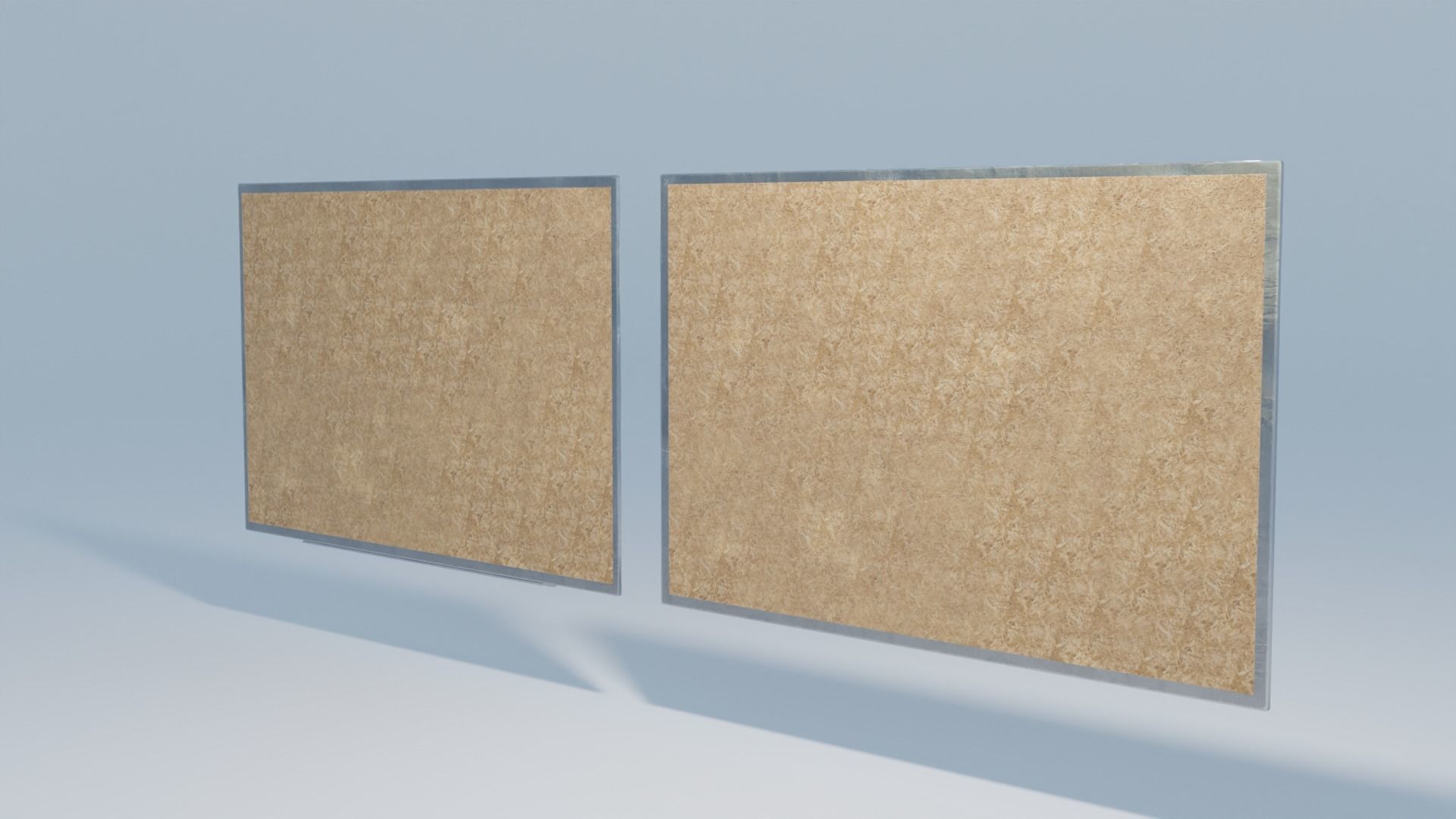 White board and Tack board  Low-poly 3D model_4