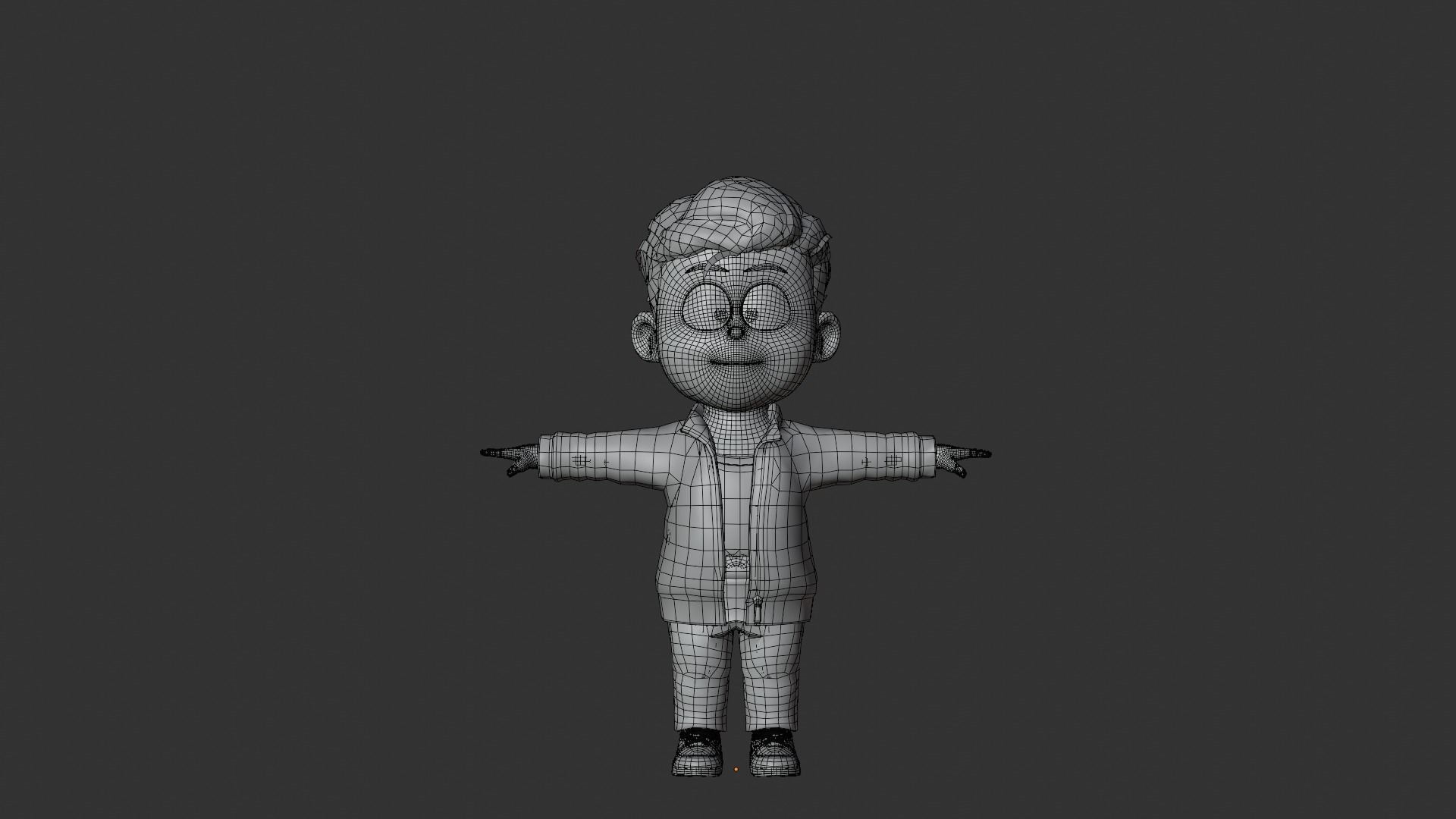 Boy Cartoon Character 2 3D model_19