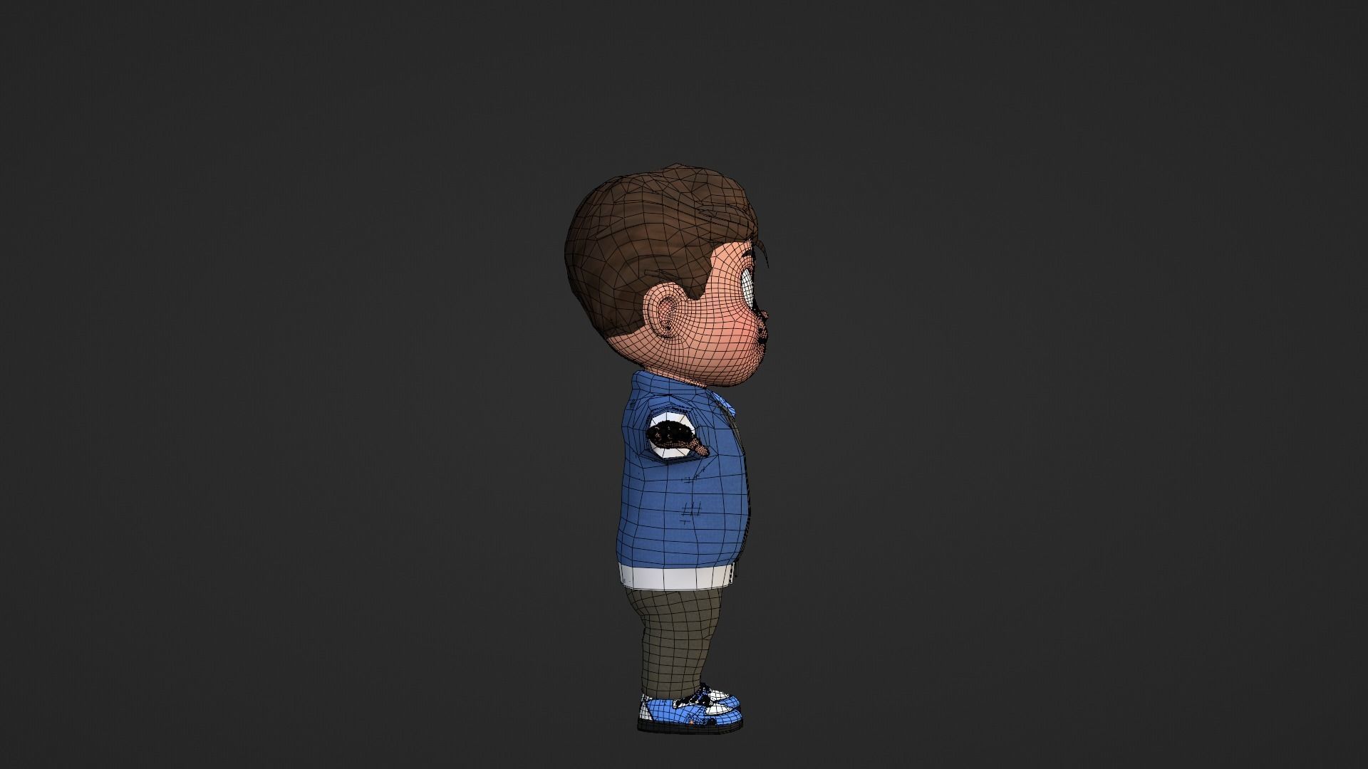 Boy Cartoon Character 2 3D model_23