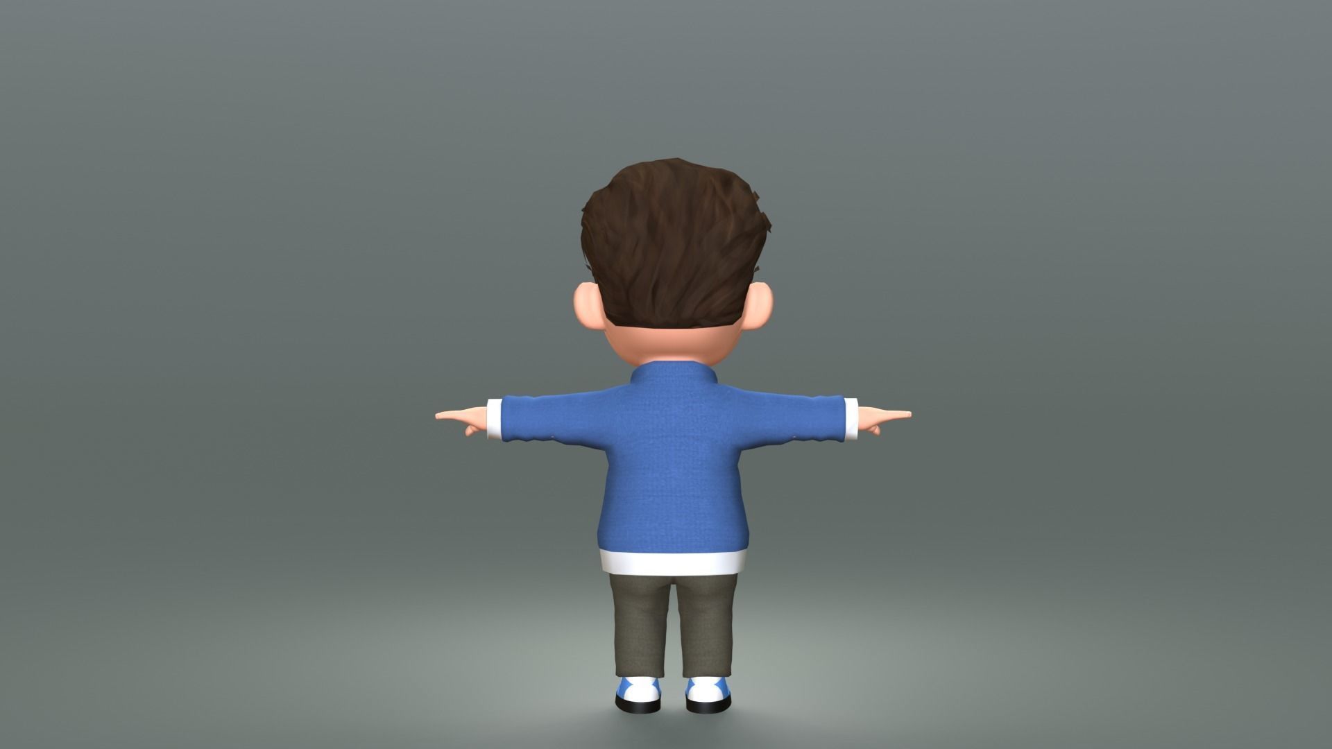 Boy Cartoon Character 2 3D model_13