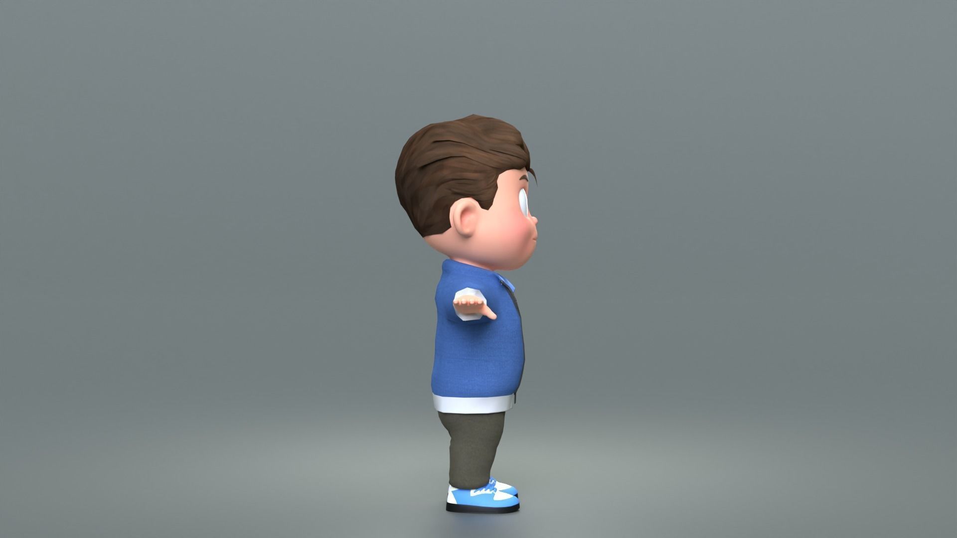 Boy Cartoon Character 2 3D model_8