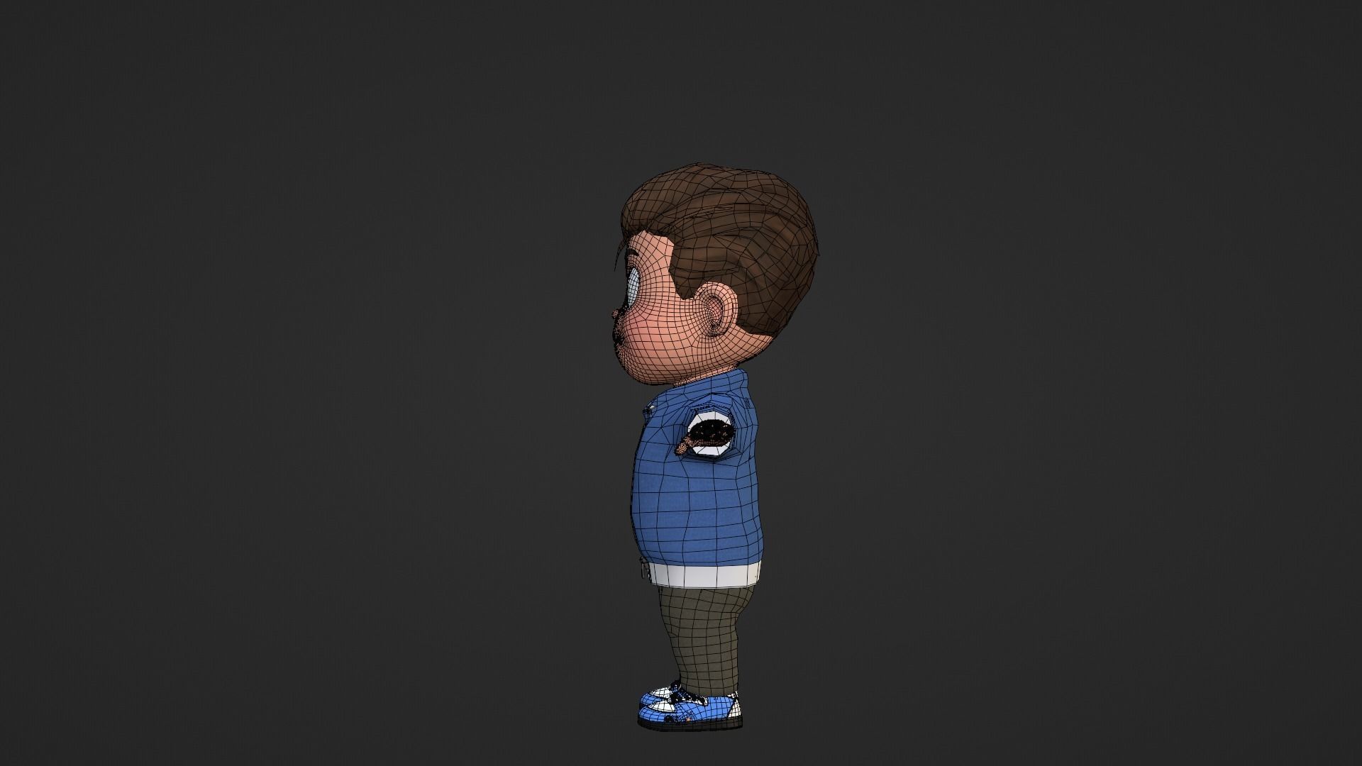 Boy Cartoon Character 2 3D model_26