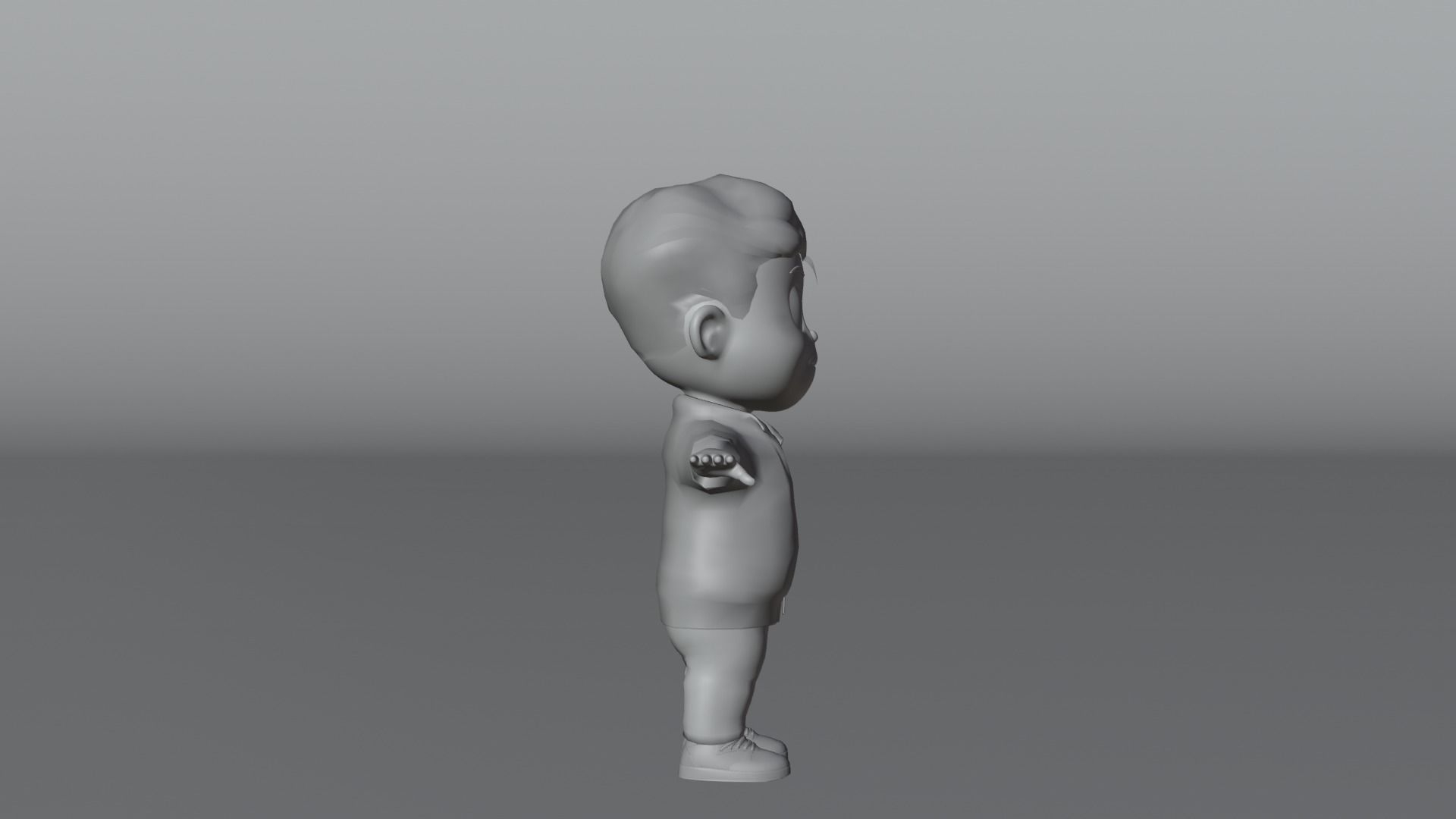 Boy Cartoon Character 2 3D model_16