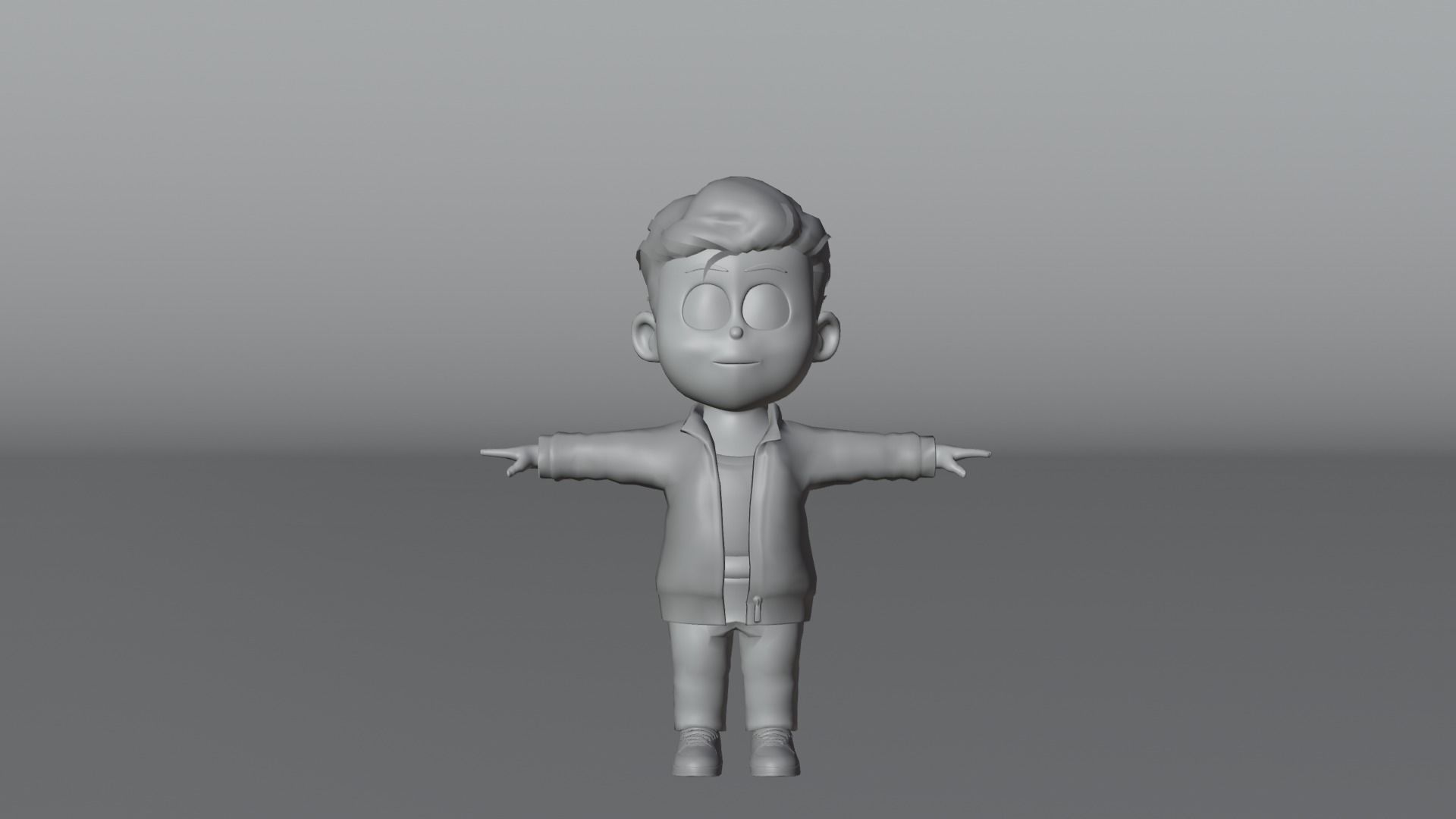 Boy Cartoon Character 2 3D model_15