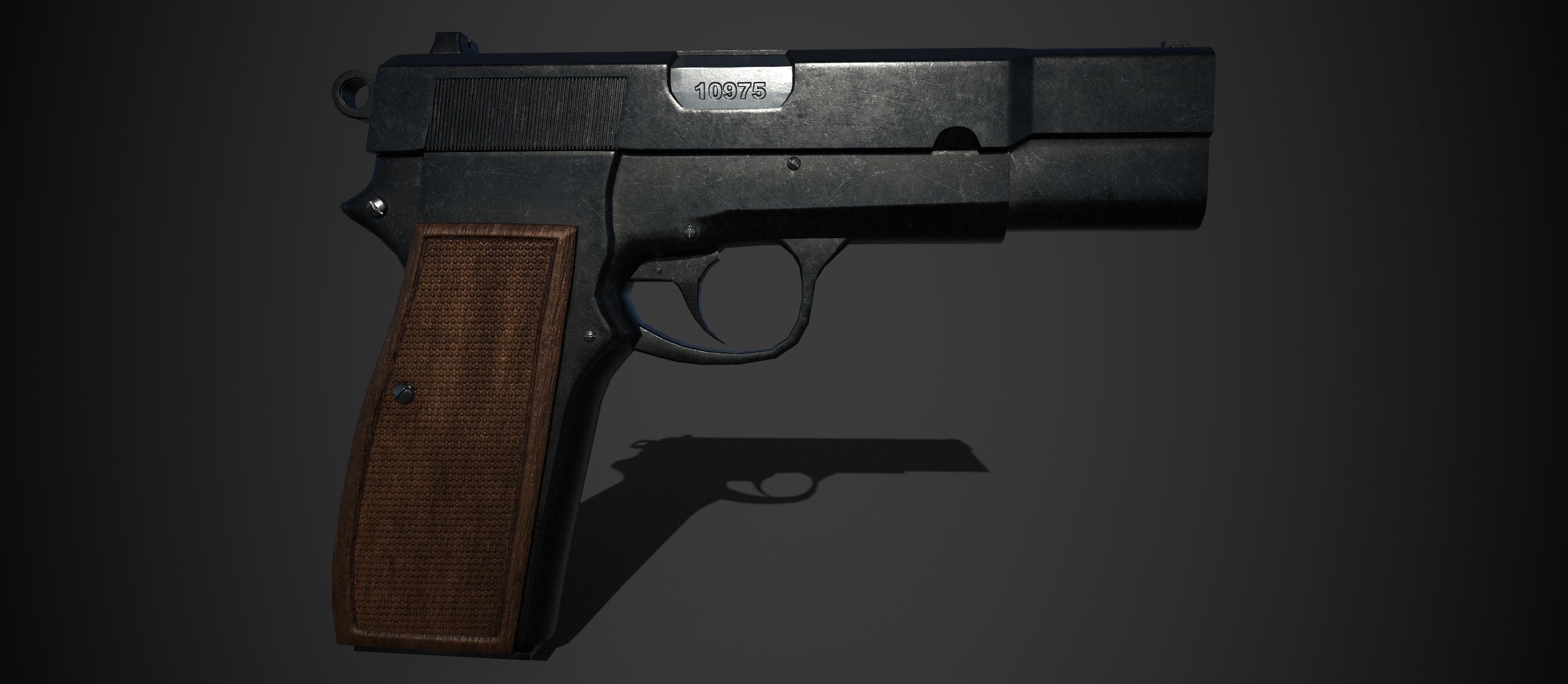 browning hi power 3D model_1