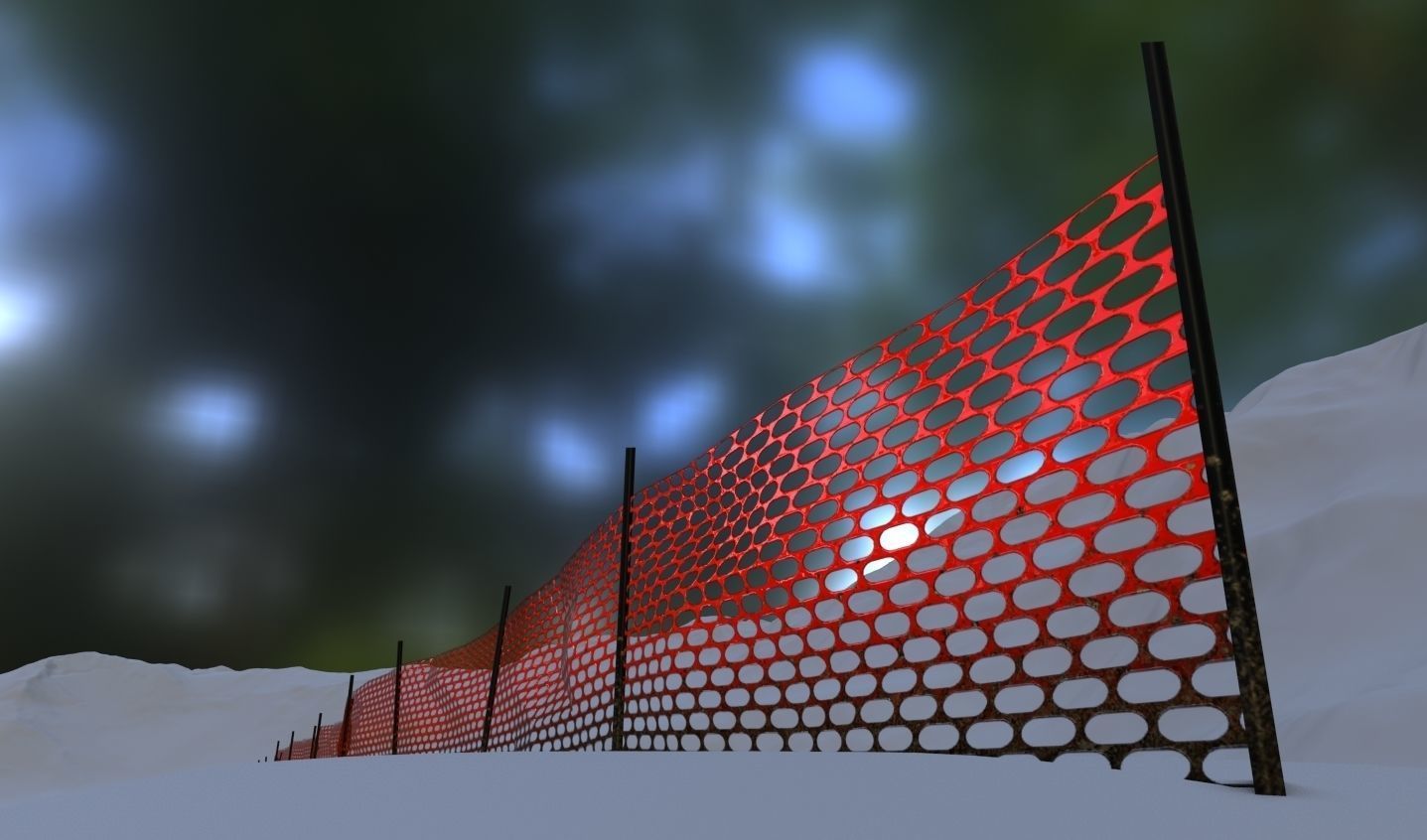 Low-Poly Orange fence Texture_1