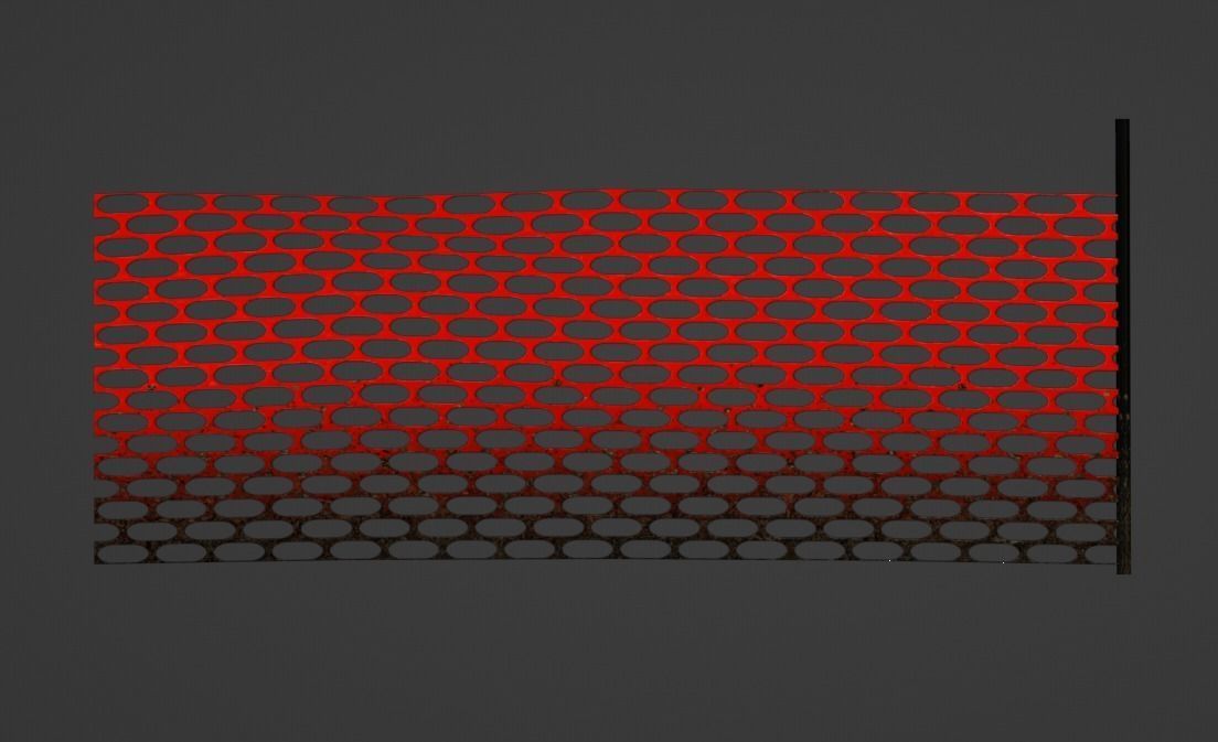 Low-Poly Orange fence Texture_4
