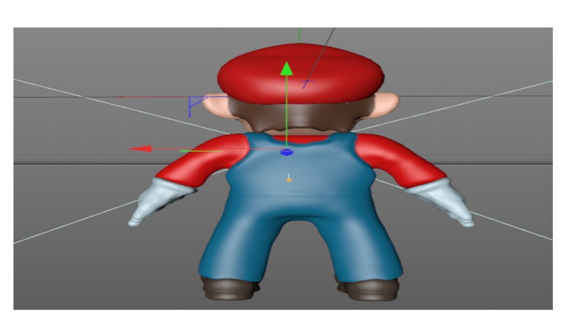 Mario character in overalls Low-poly 3D model_6