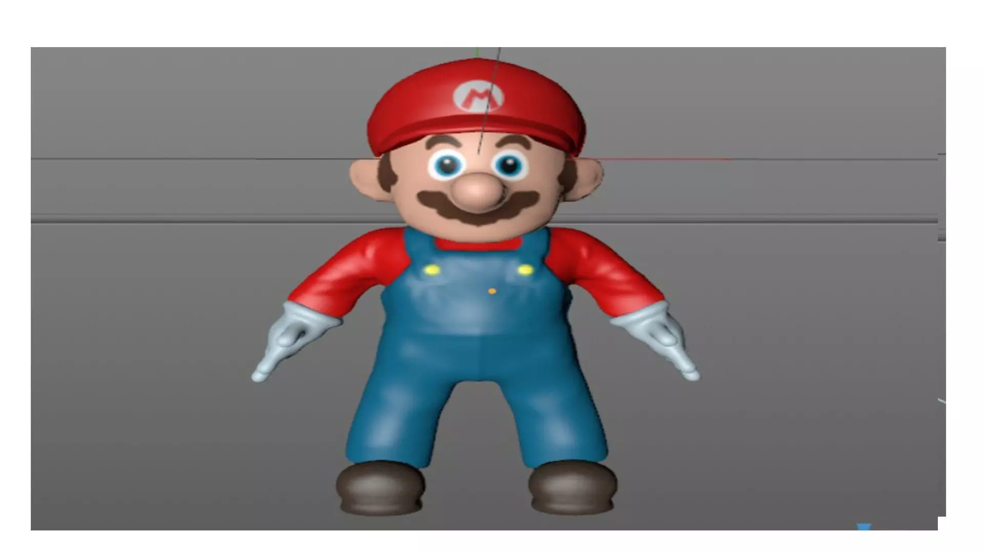 Mario character in overalls Low-poly 3D model_0