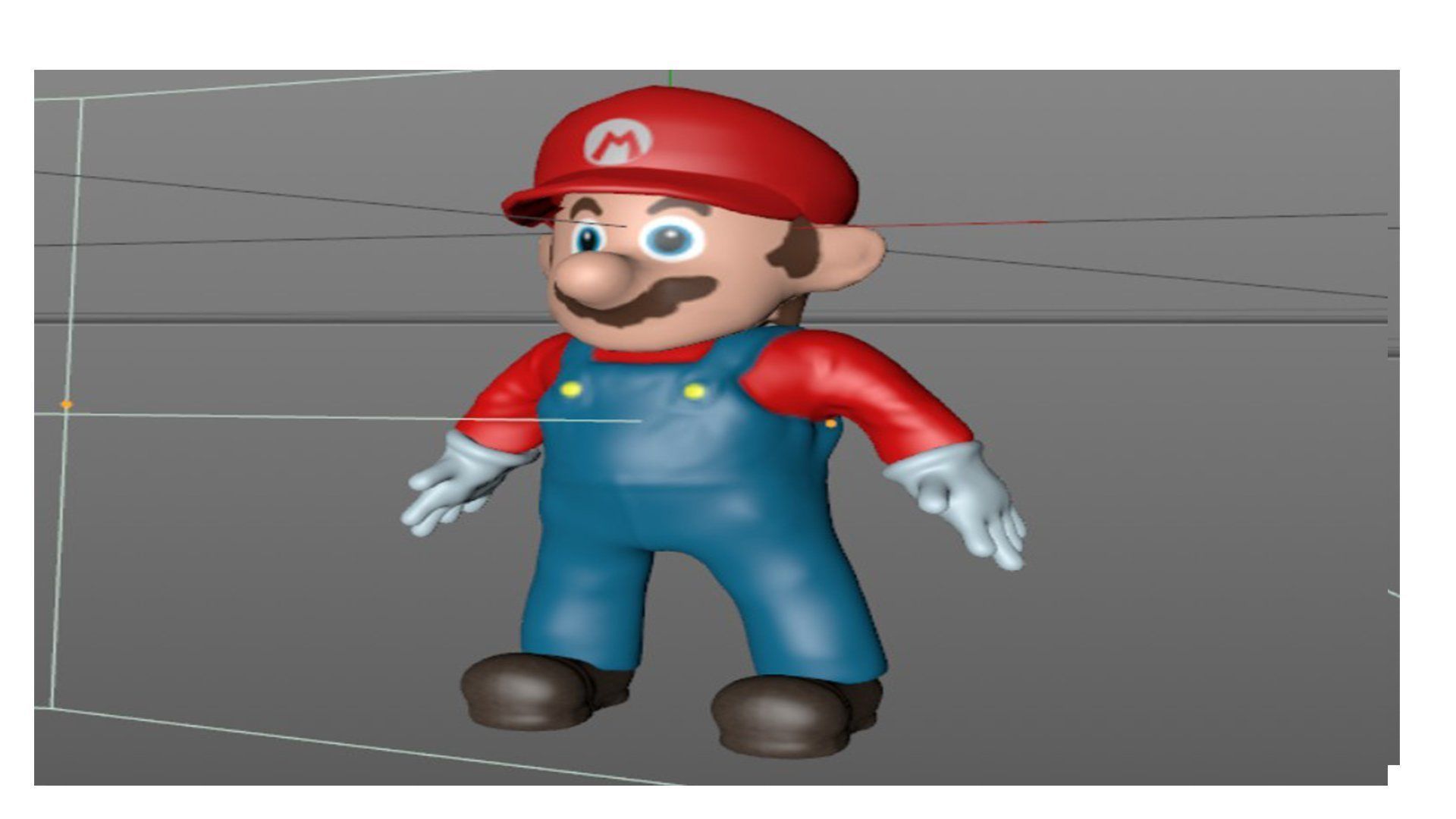 Mario character in overalls Low-poly 3D model_4