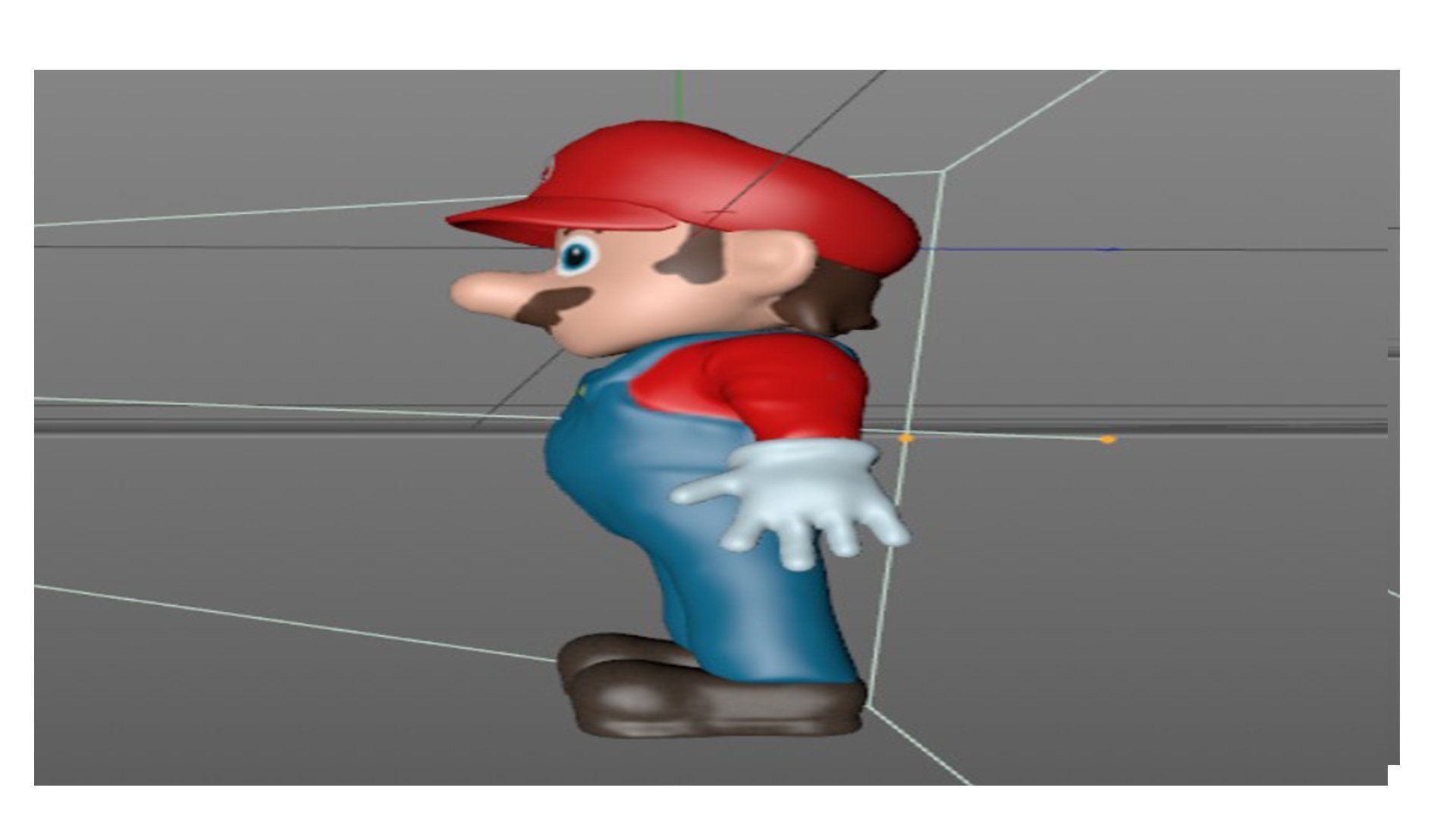 Mario character in overalls Low-poly 3D model_3