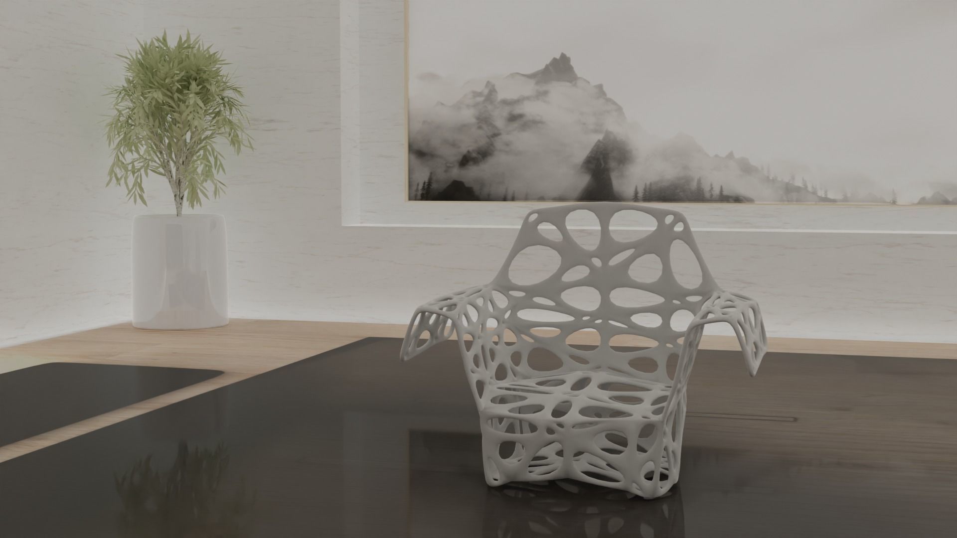 Modern Chair 3D print model_6