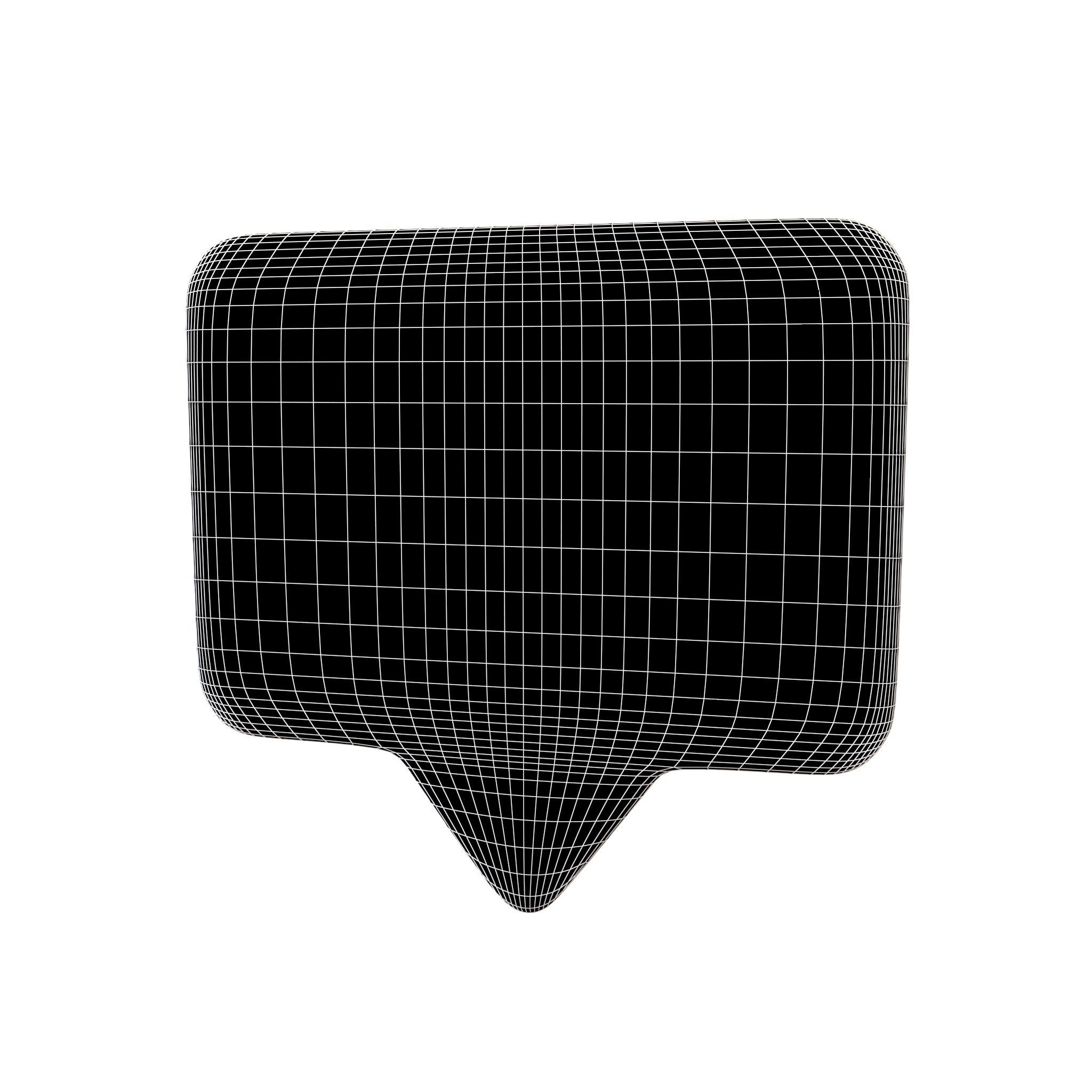 Socail Media Heart Bubble v1 015 Low-poly 3D model_6