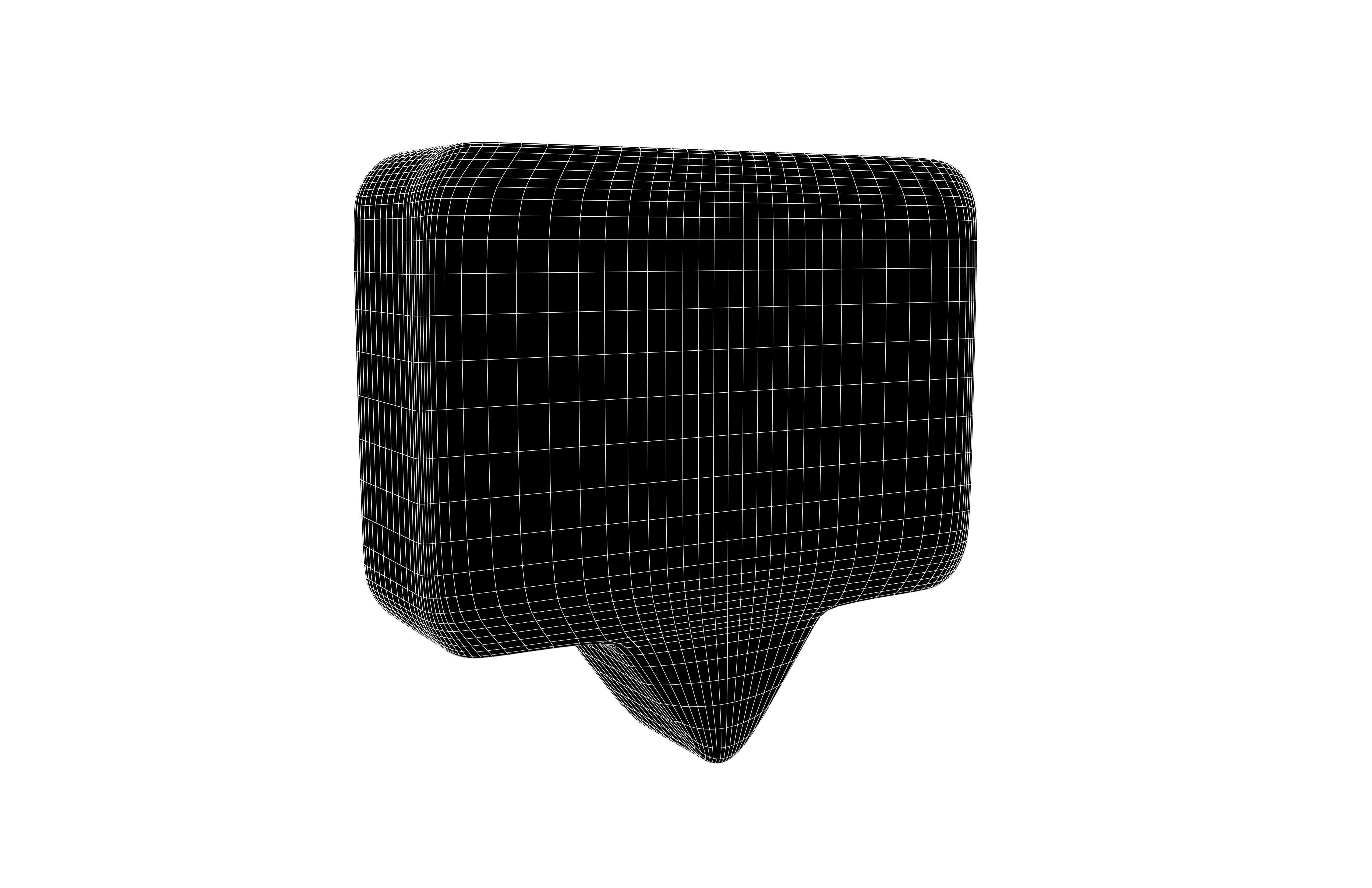 Socail Media Heart Bubble v1 015 Low-poly 3D model_7