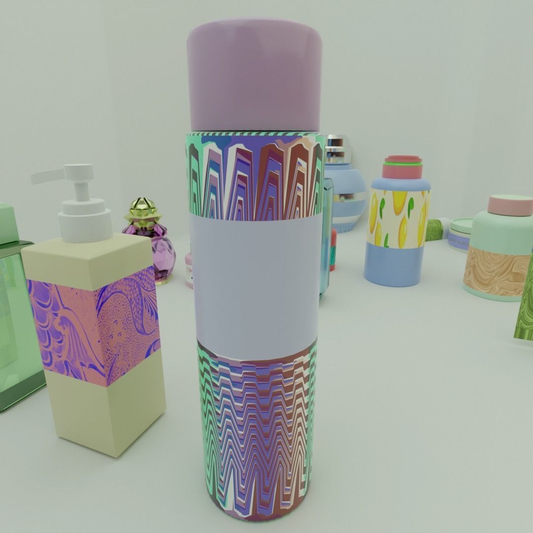 Cosmetic Accessories toiletries Mini Pack 3D model_8