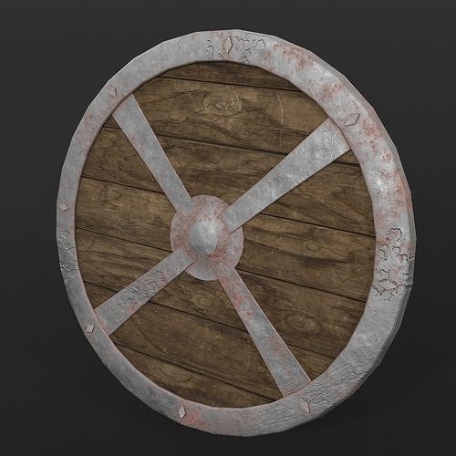 LowPoly Medieval Shield GameReady Asset Low-poly 3D model