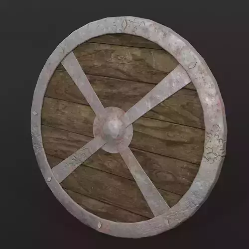 LowPoly Medieval Shield GameReady Asset