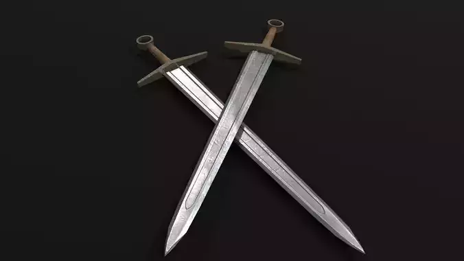LowPoly Medieval Sword GameReady Weapon Asset
