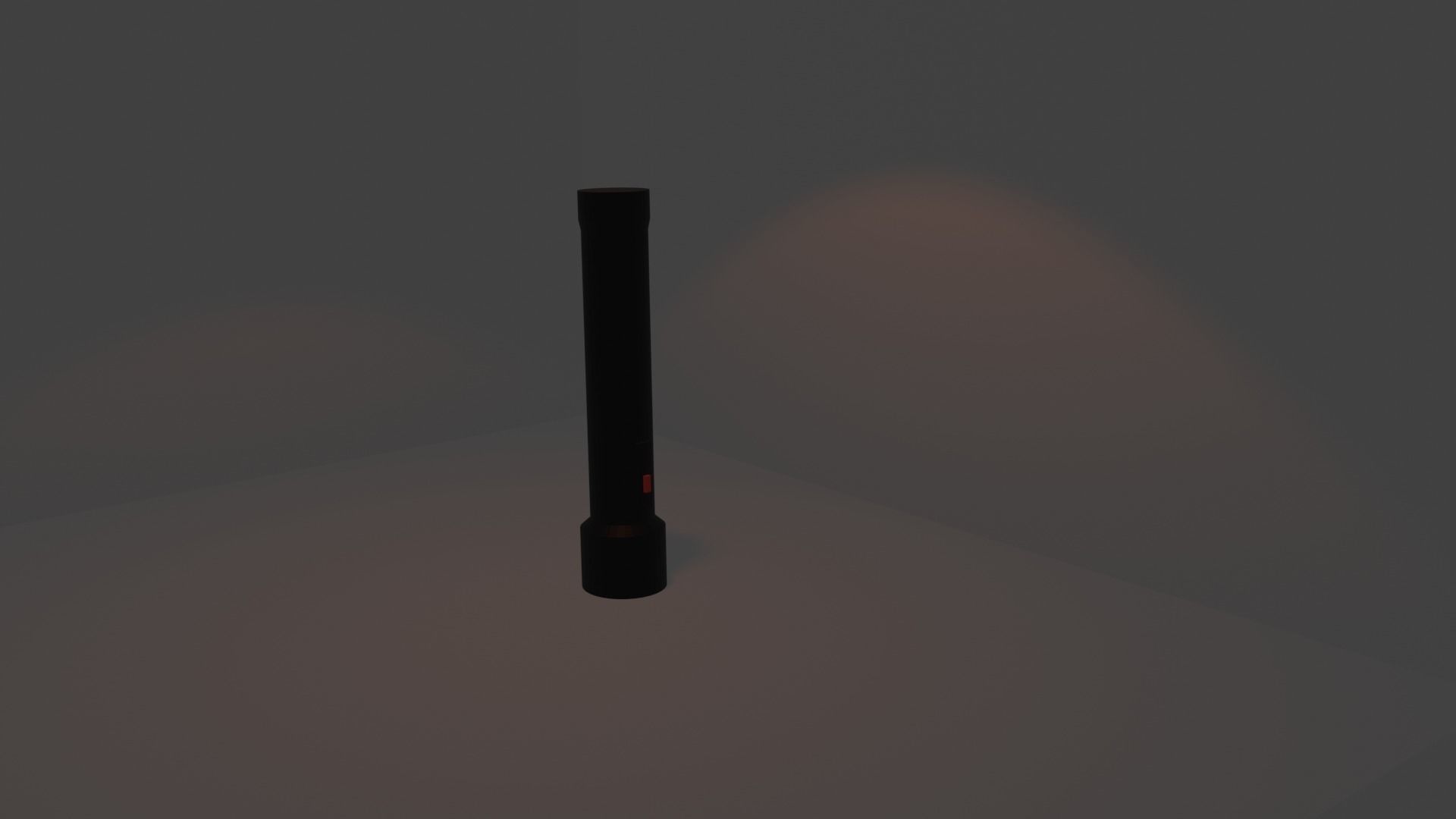 Black Flashlight 3D model_4