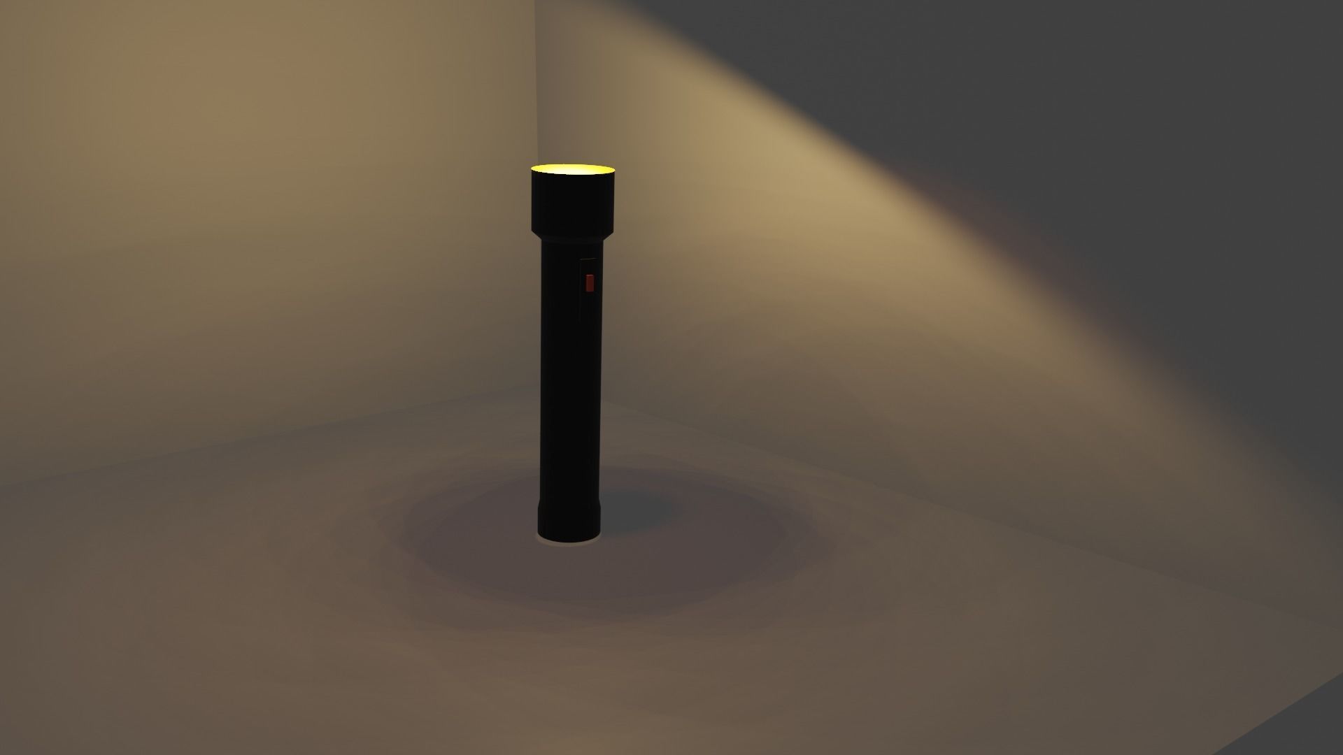 Black Flashlight 3D model_5