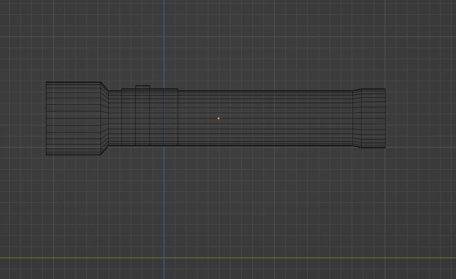 Black Flashlight 3D model_6