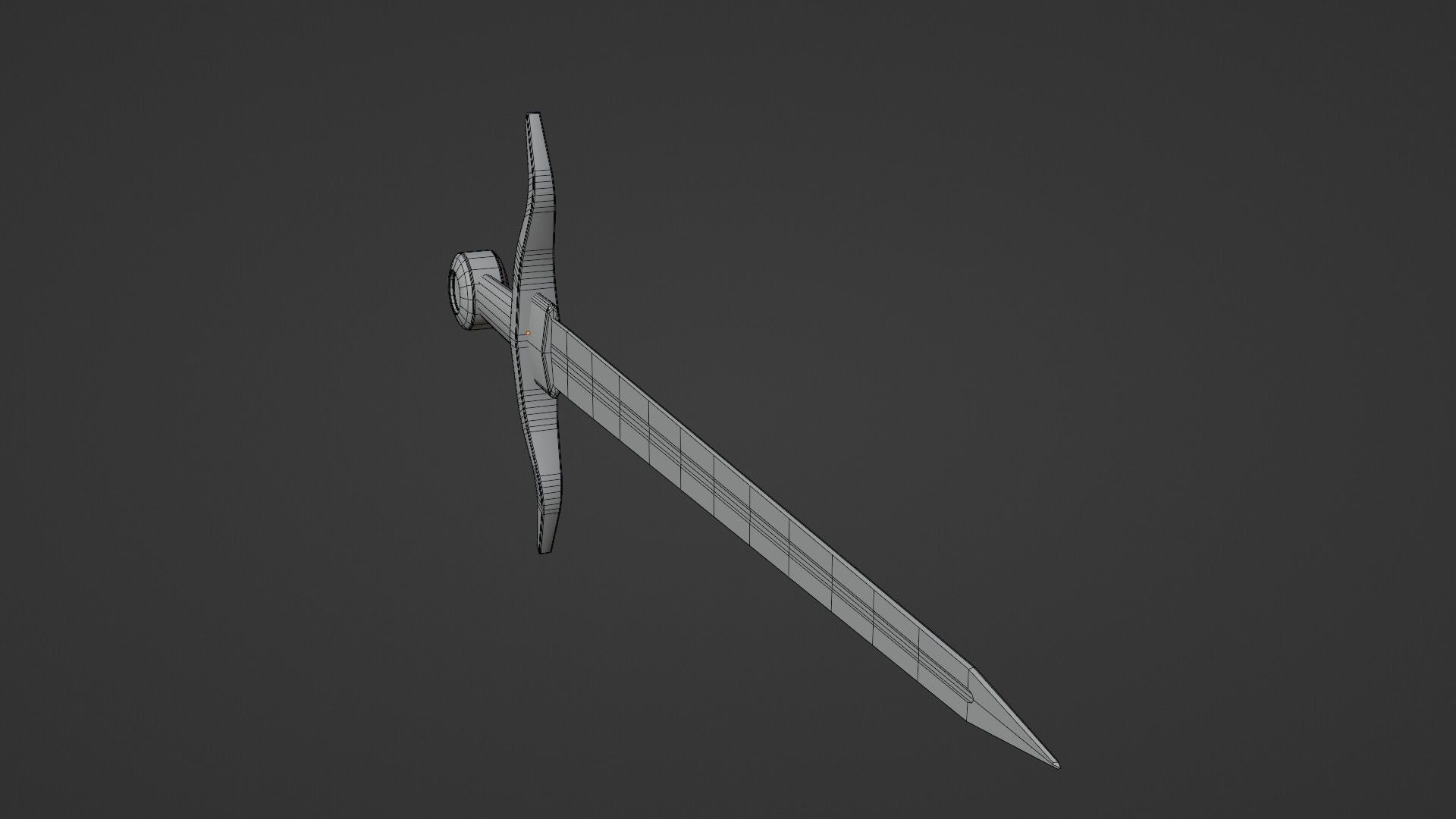 LowPoly Medieval Sword GameReady Weapon Asset Low-poly 3D model_6