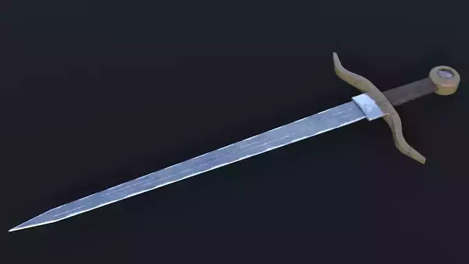 LowPoly Medieval Sword GameReady Weapon Asset
