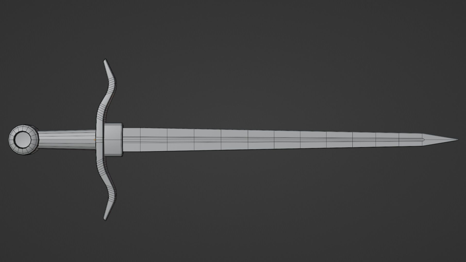 LowPoly Medieval Sword GameReady Weapon Asset Low-poly 3D model_5