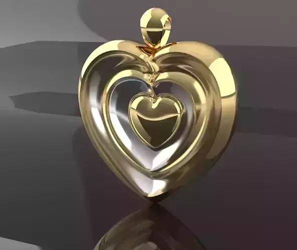 Nested hearts Pendant