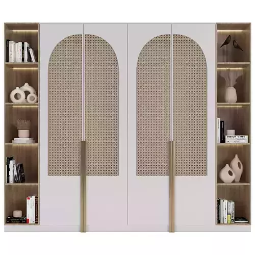 Rattan Wardrobe Furniture 03 3D model