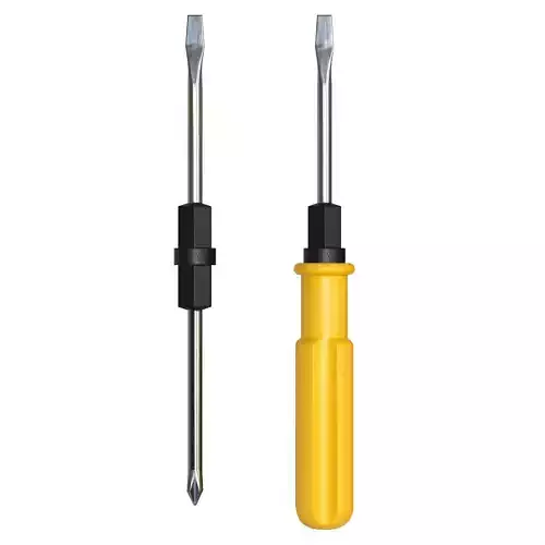 Screwdriver two screwdrivers Free low-poly 3D model