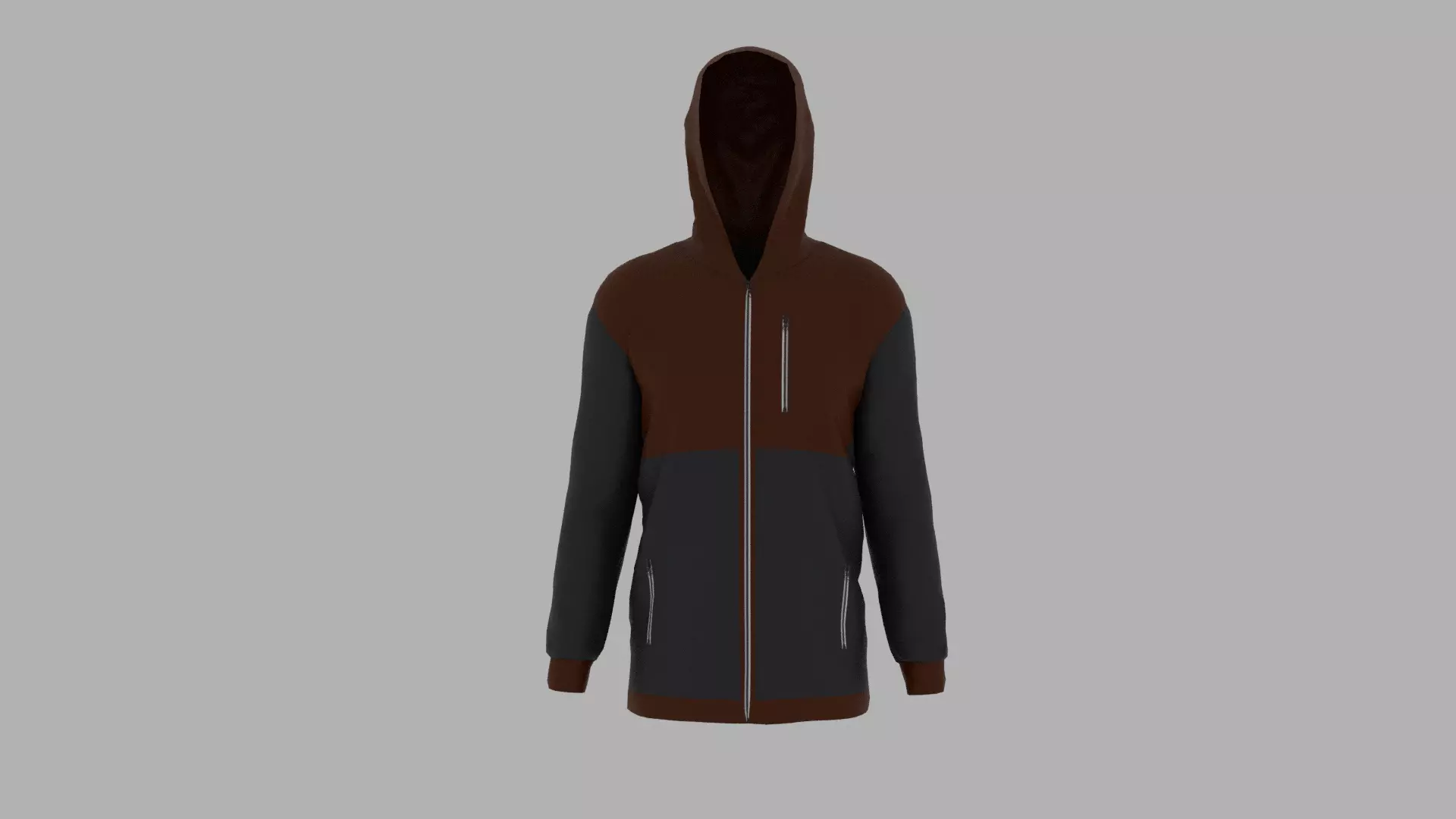 Jacket hoodie Low-poly 3D model_0