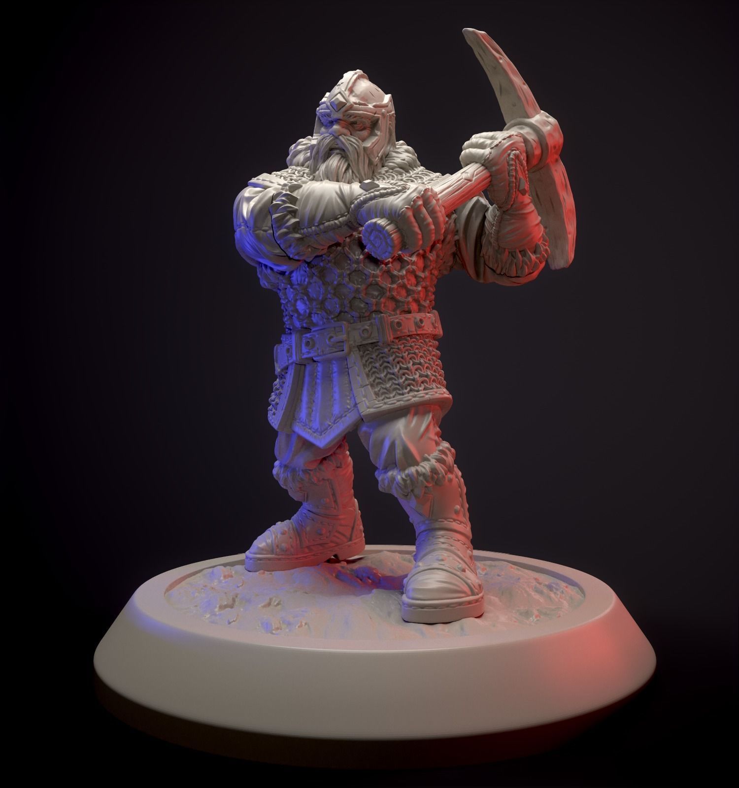 Dwarf miner  3D print model_1
