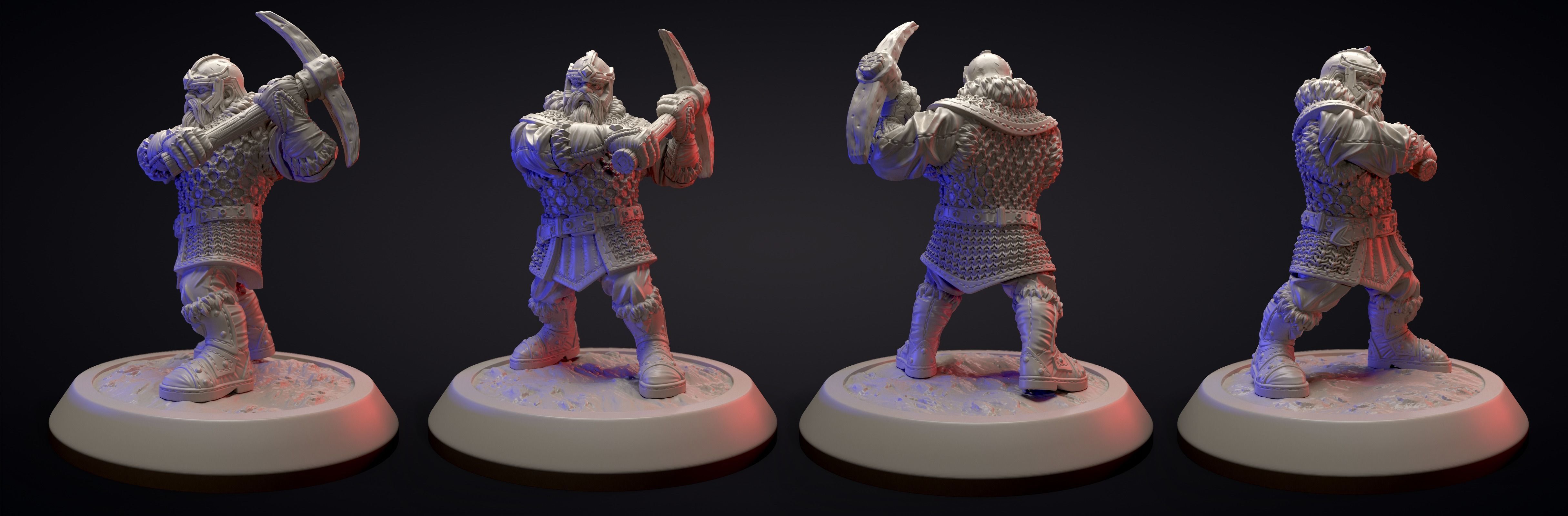 Dwarf miner  3D print model_2