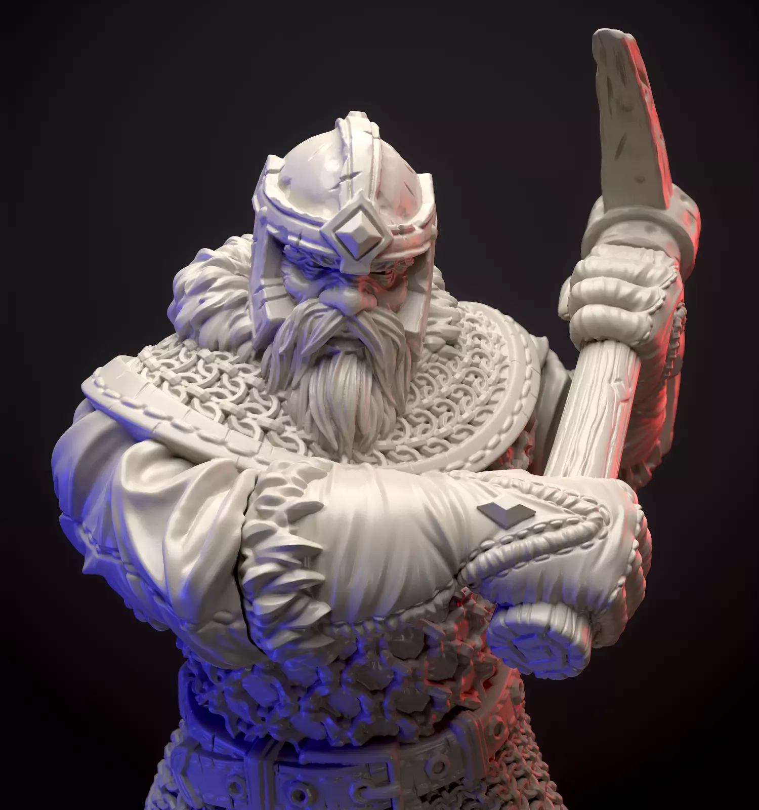 Dwarf miner  3D print model_0
