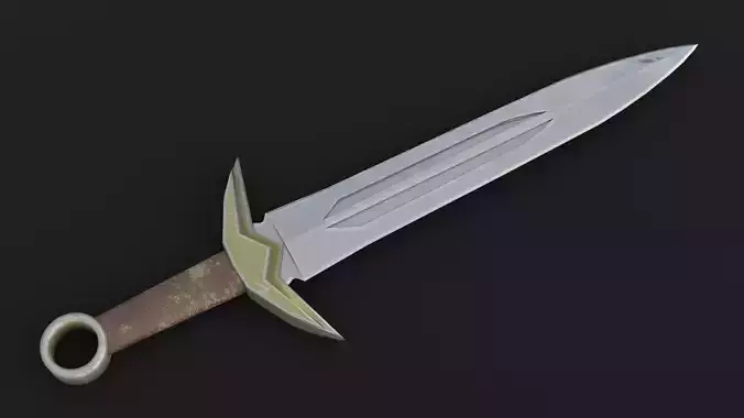 LowPoly Medieval Dagger GameReady Weapon Asset