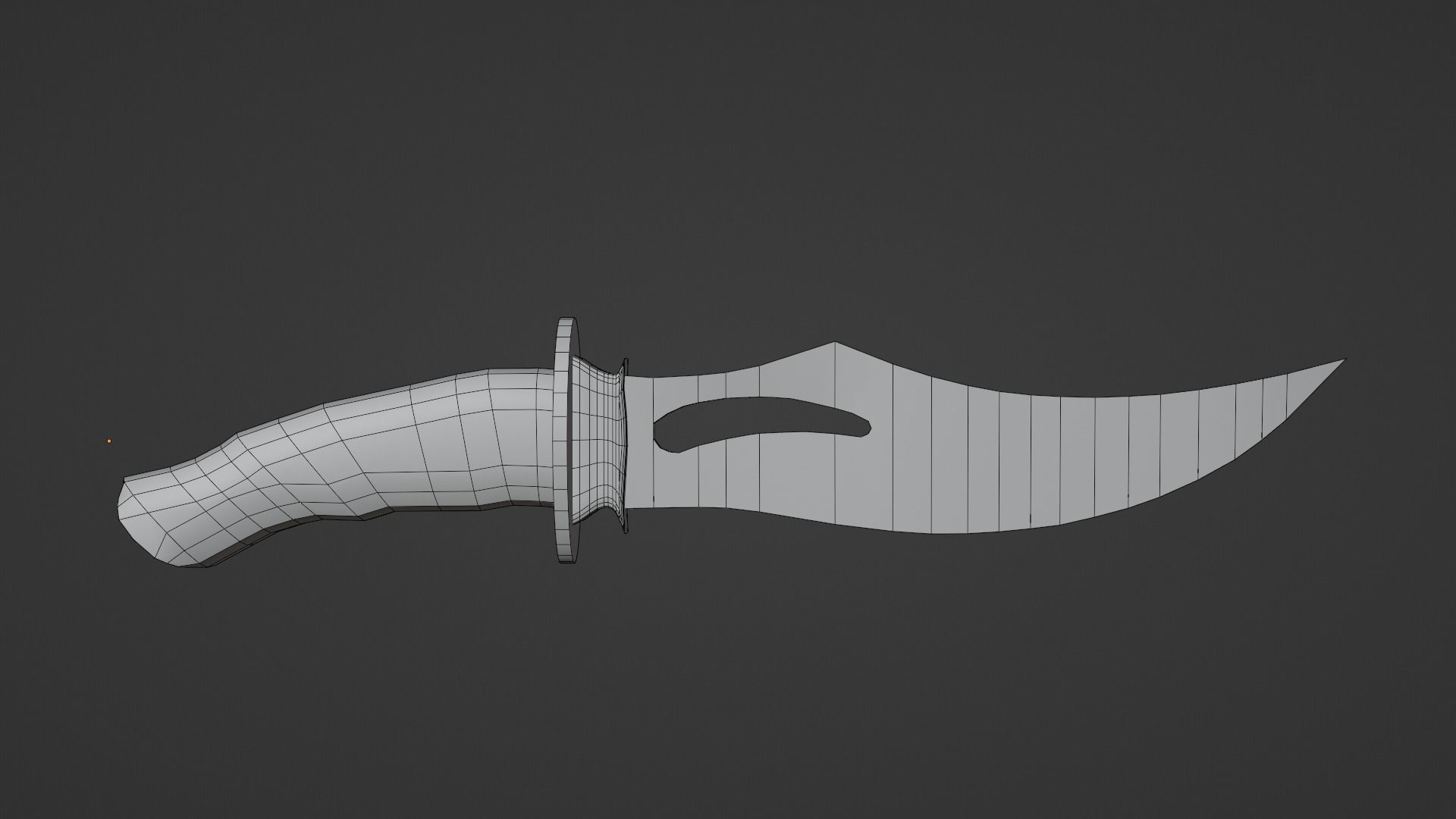 LowPoly Dagger Knife GameReady Weapon Asset Low-poly 3D model_7