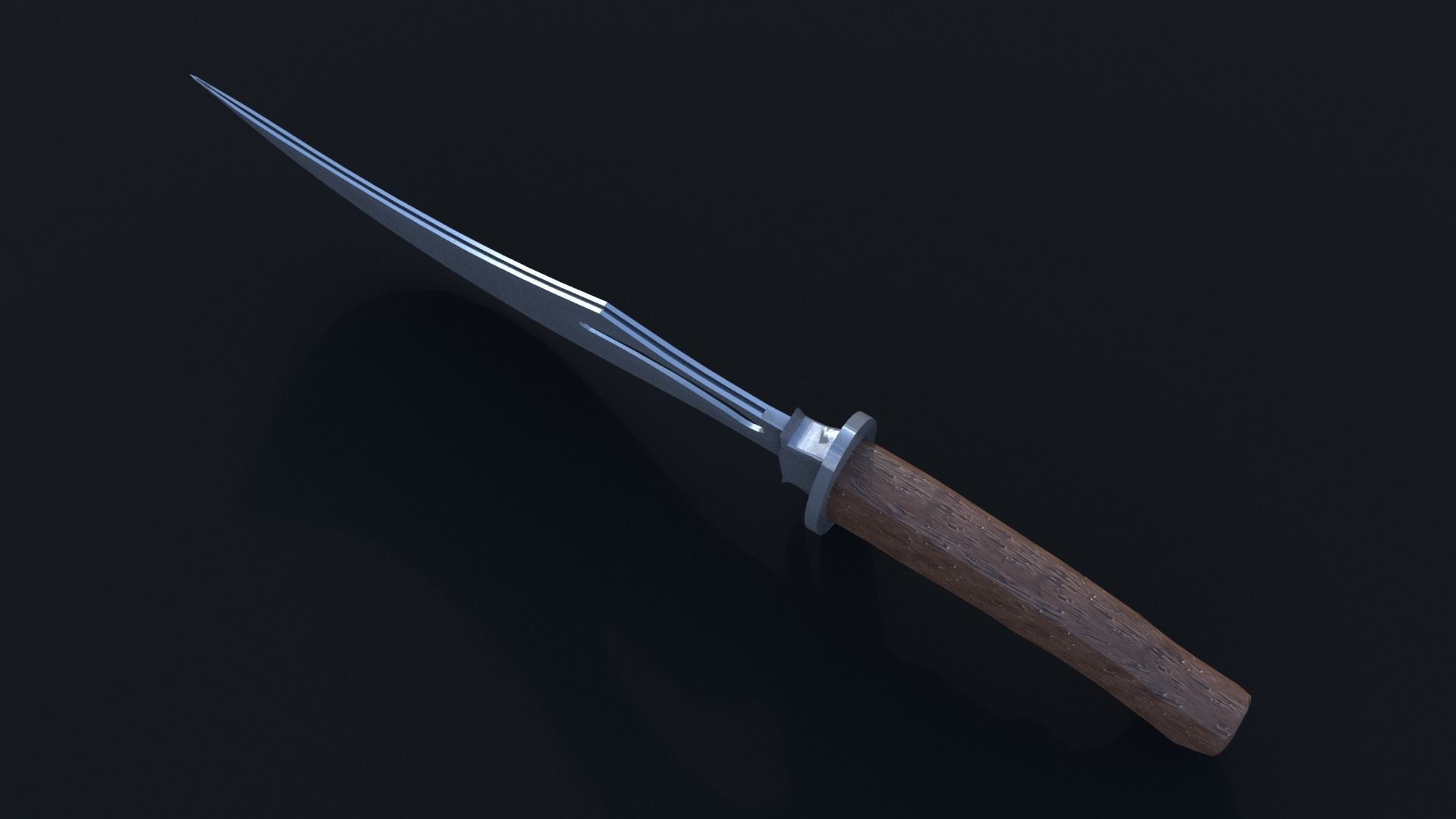 LowPoly Dagger Knife GameReady Weapon Asset Low-poly 3D model_5