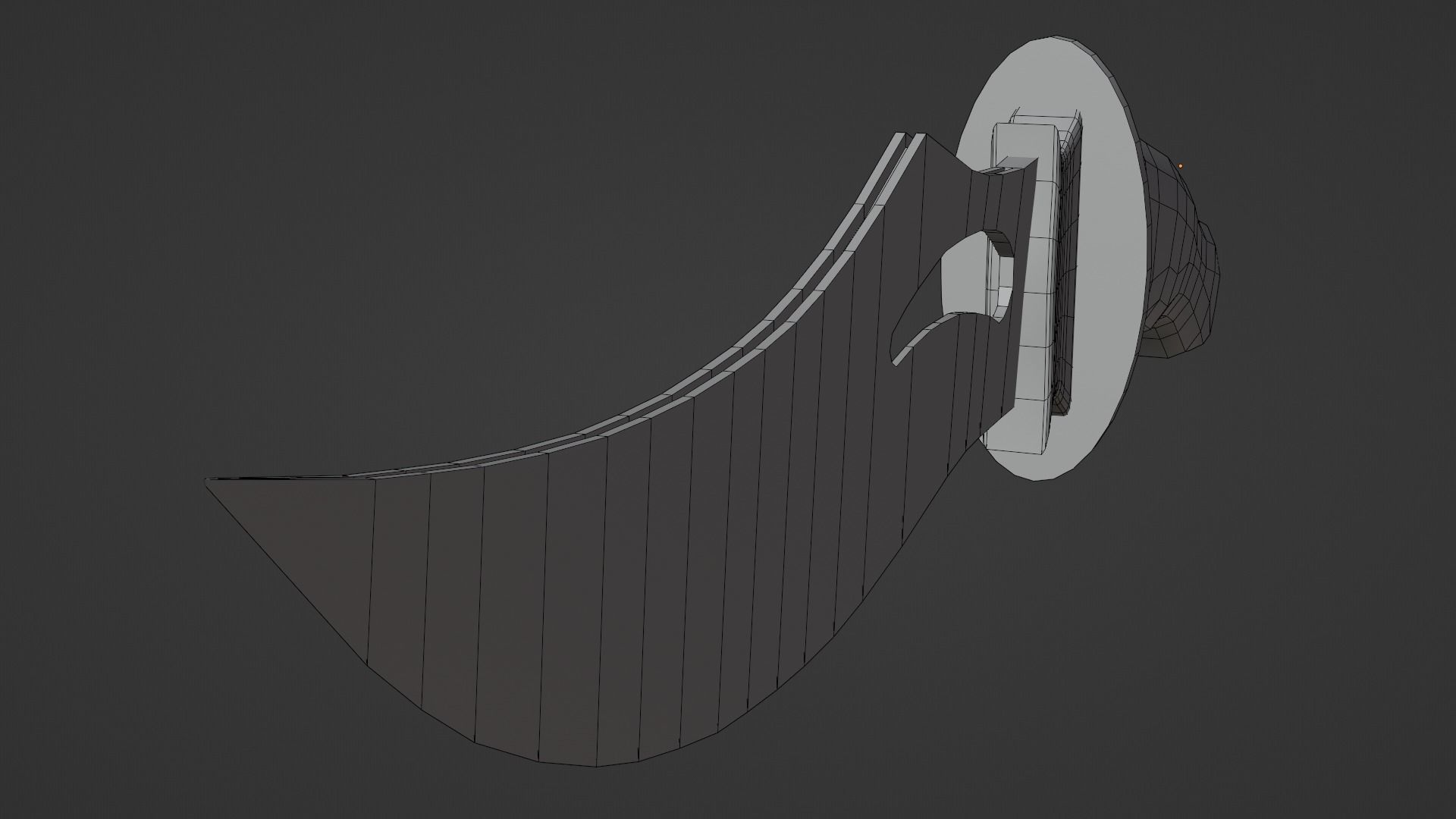 LowPoly Dagger Knife GameReady Weapon Asset Low-poly 3D model_10