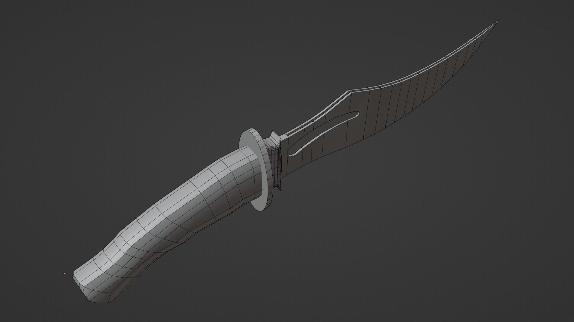 LowPoly Dagger Knife GameReady Weapon Asset Low-poly 3D model_9