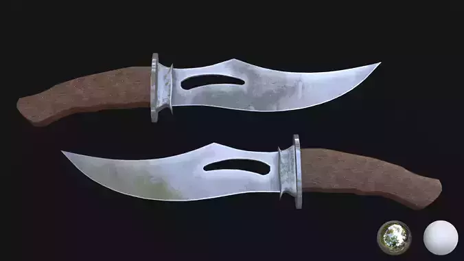 LowPoly Dagger Knife GameReady Weapon Asset