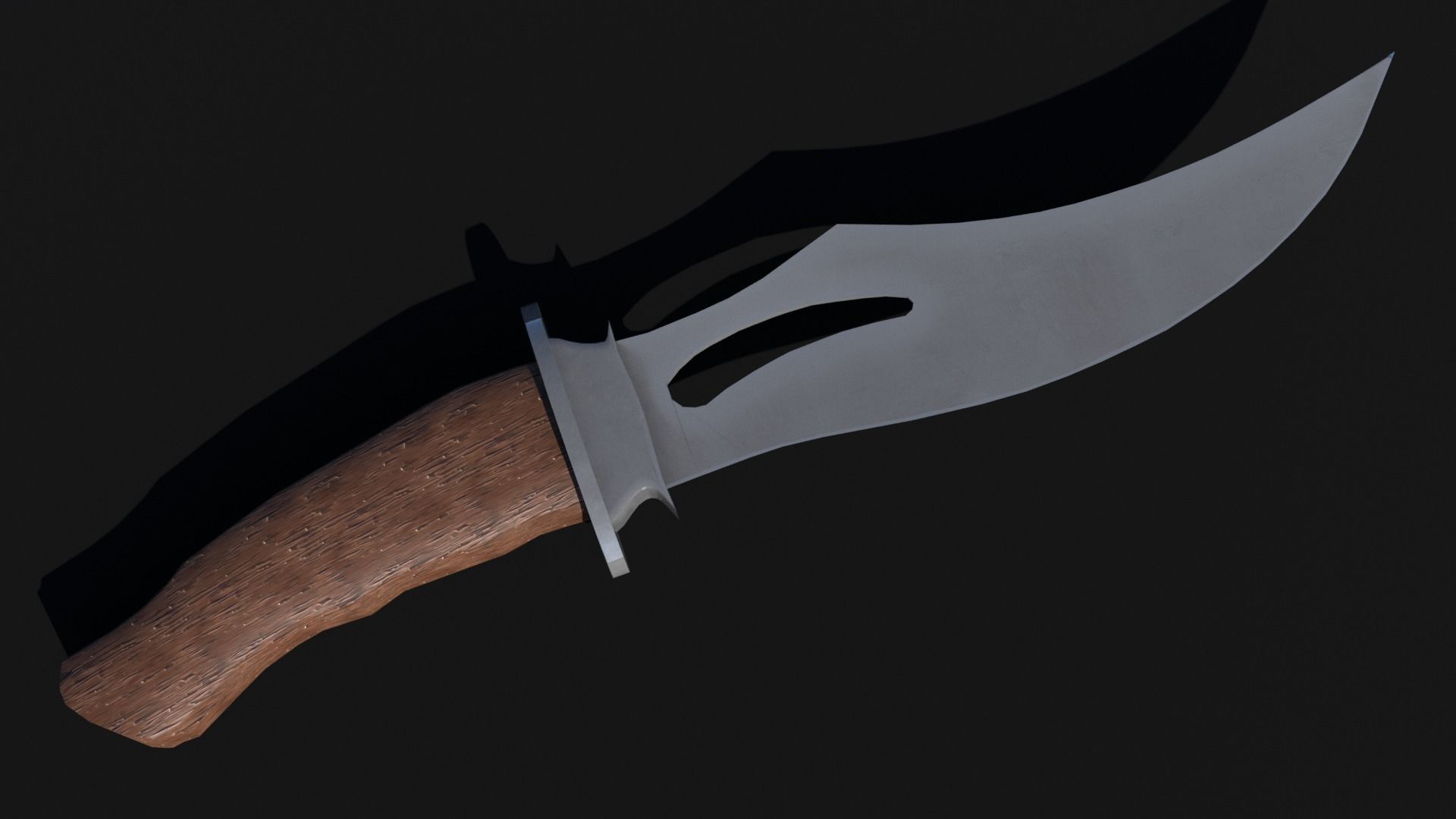 LowPoly Dagger Knife GameReady Weapon Asset Low-poly 3D model_2
