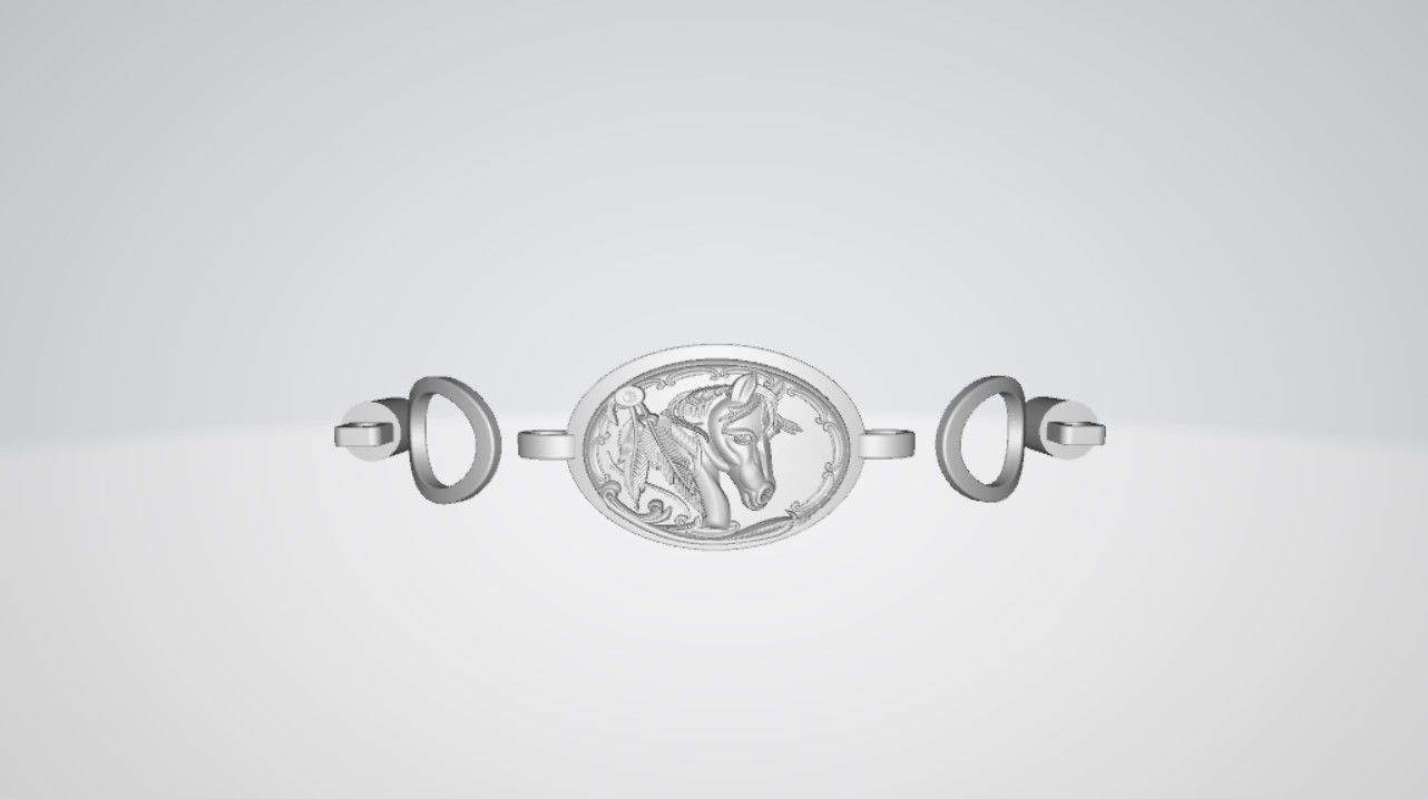 Horse Bracelet Design 3D print model_3