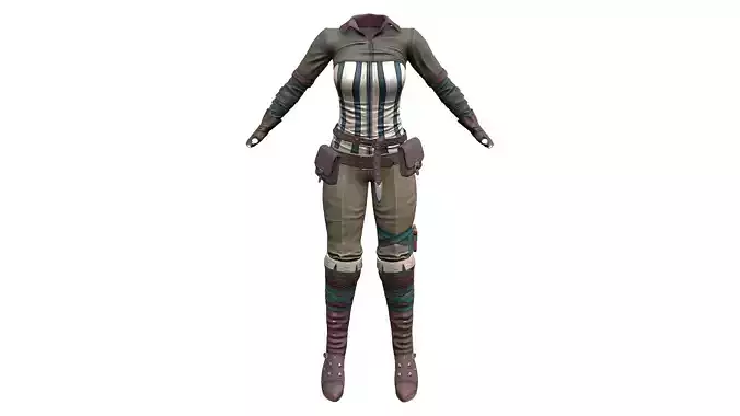 Top Gloves Pants Boots Combat Outfit