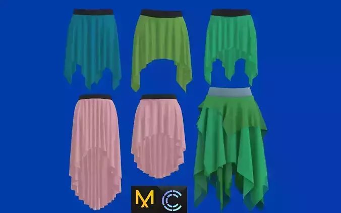 Skirt Outfits MD CLO 3D zprj project files 3D model