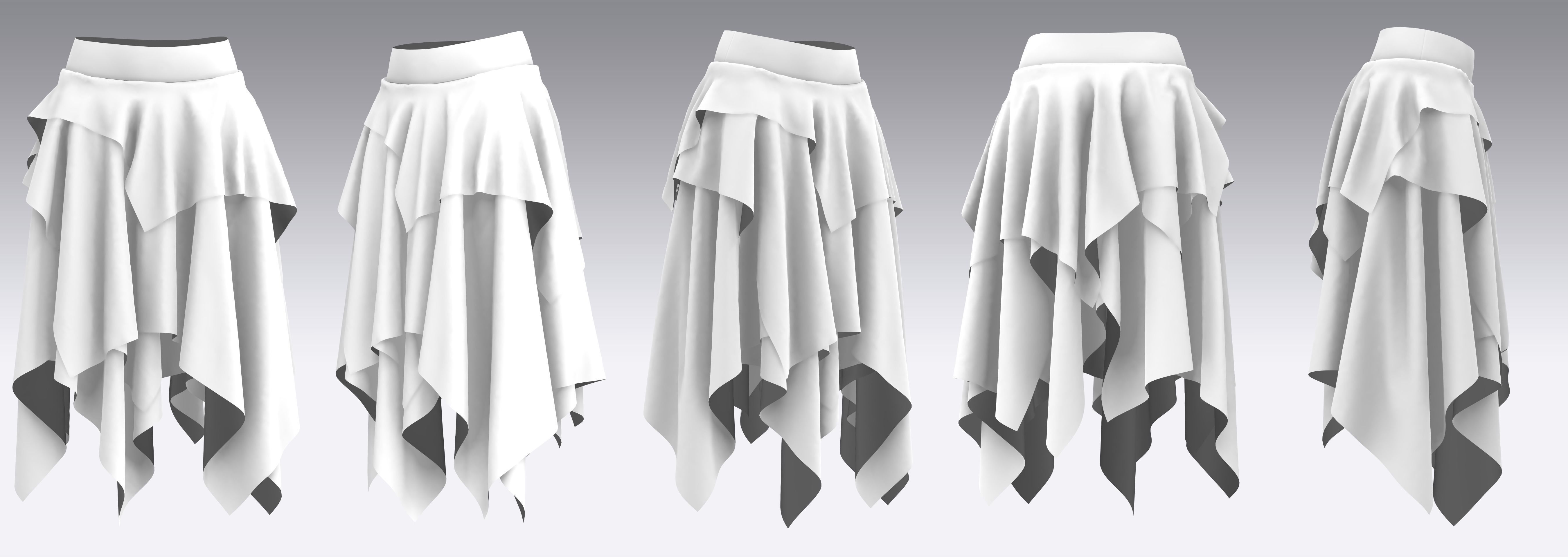 Skirt Outfits MD CLO 3D zprj project files 3D model_17