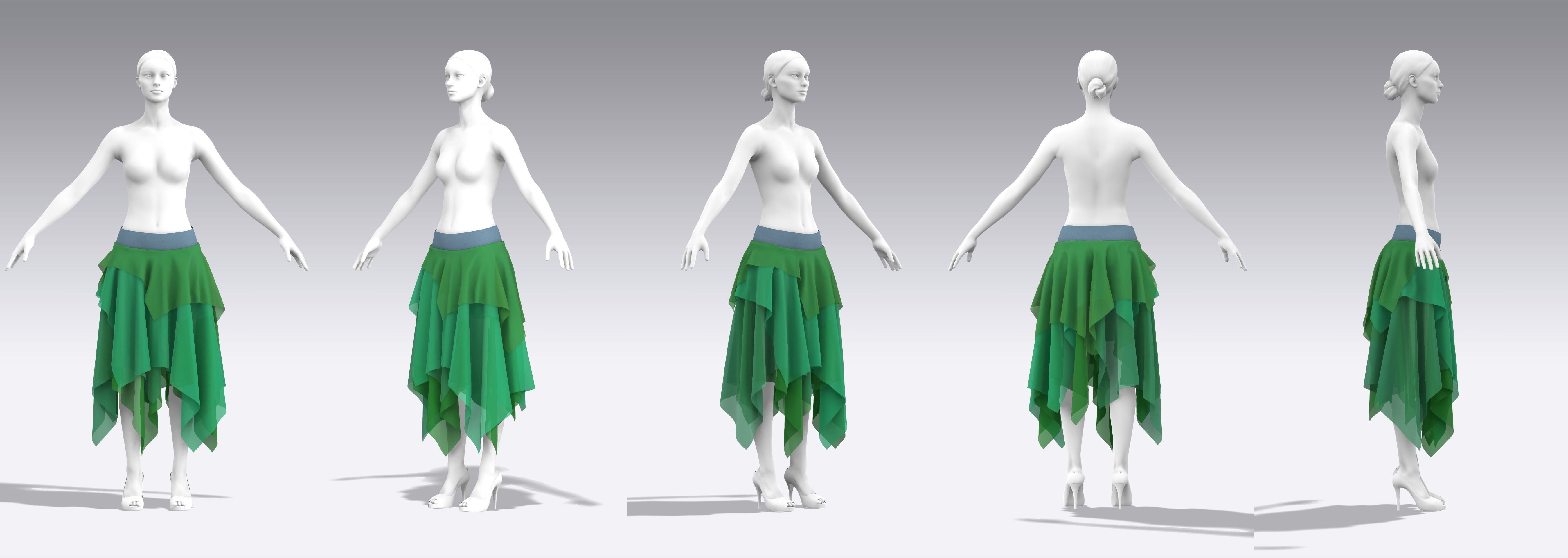 Skirt Outfits MD CLO 3D zprj project files 3D model_24