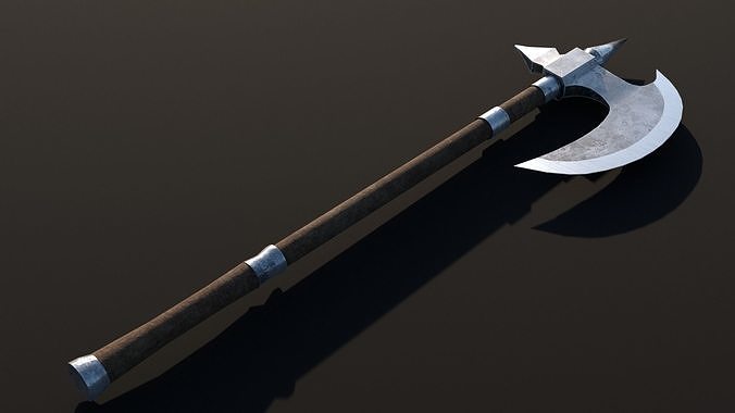 LowPoly Battle Axe GameReady Weapon Asset Low-poly 3D model